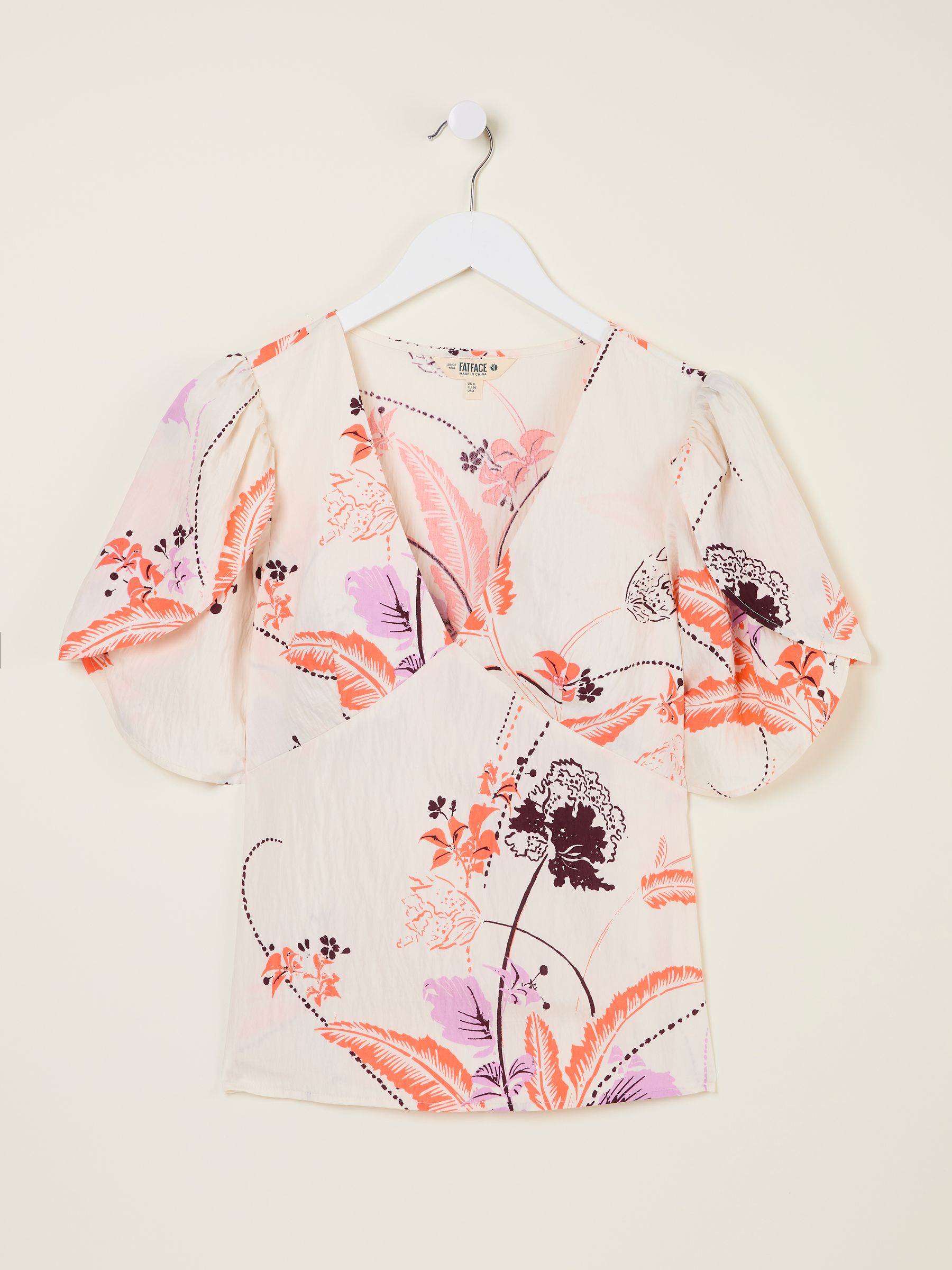 Isla Ivory Flute Sleeve Top - Image 7 of 7