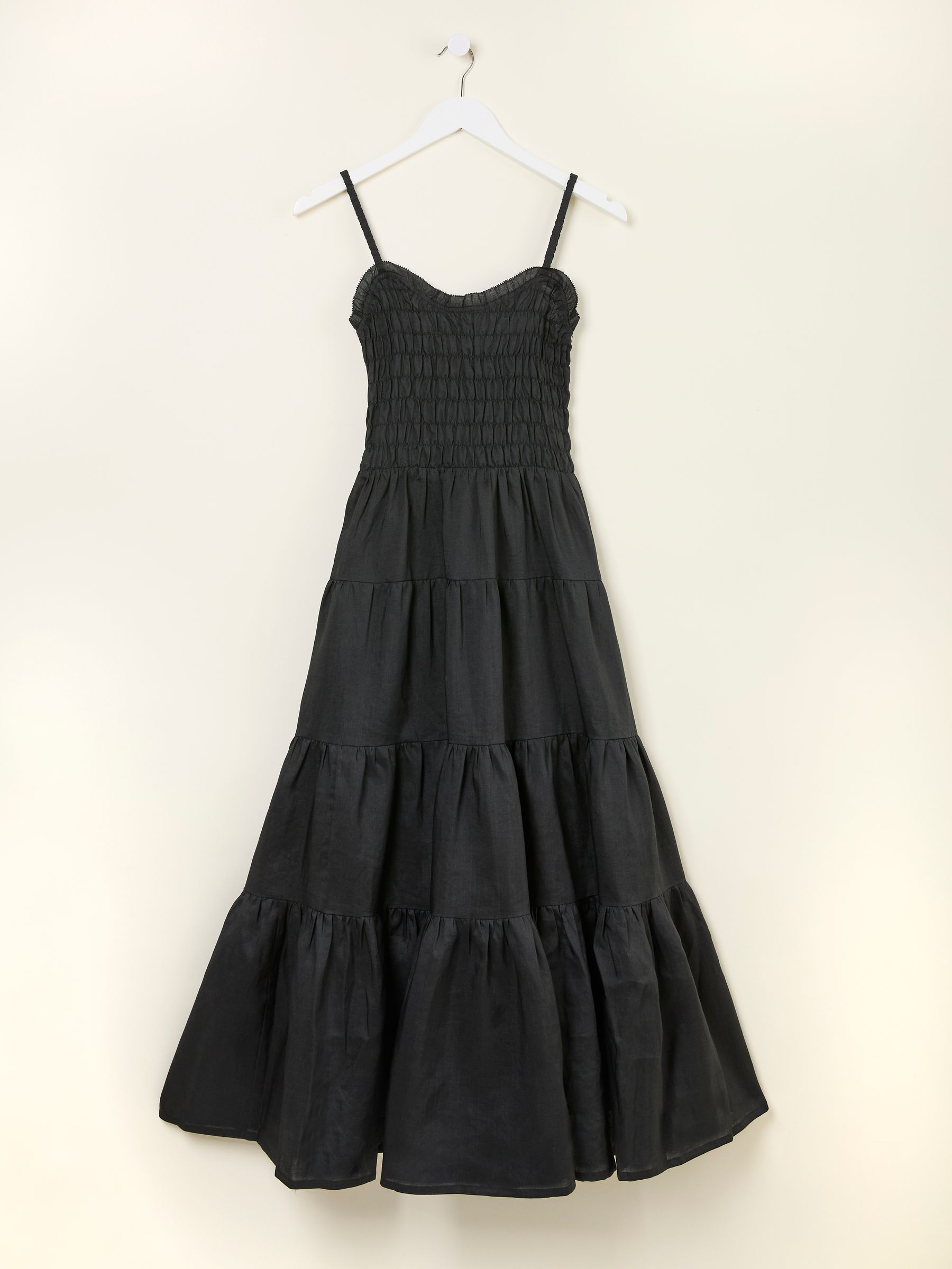 Adeline Black Tiered Strappy Dress - Image 8 of 8