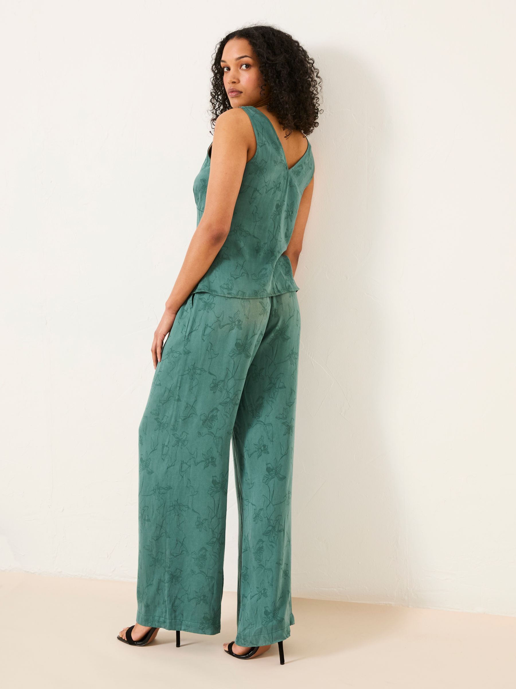 Kingston Jade Green Satin Trouser - Image 2 of 12