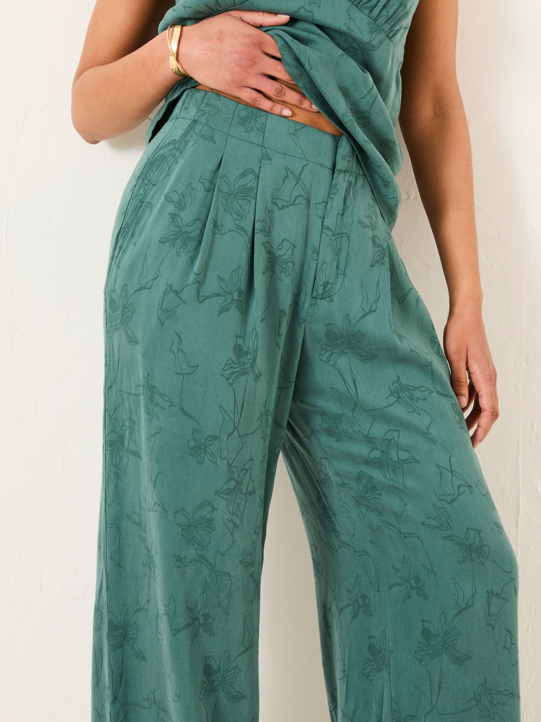 Kingston Jade Green Satin Trouser - Image 4 of 12