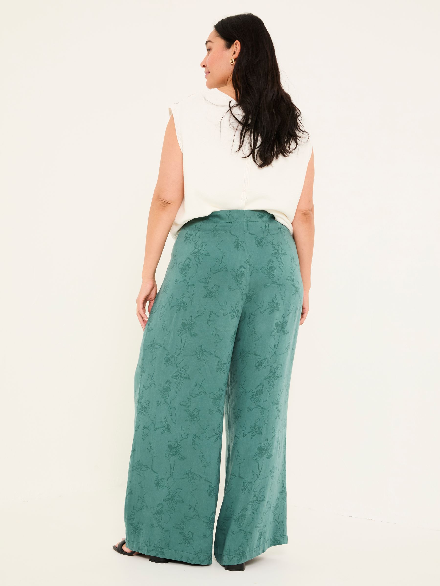 Kingston Jade Green Satin Trouser - Image 8 of 12