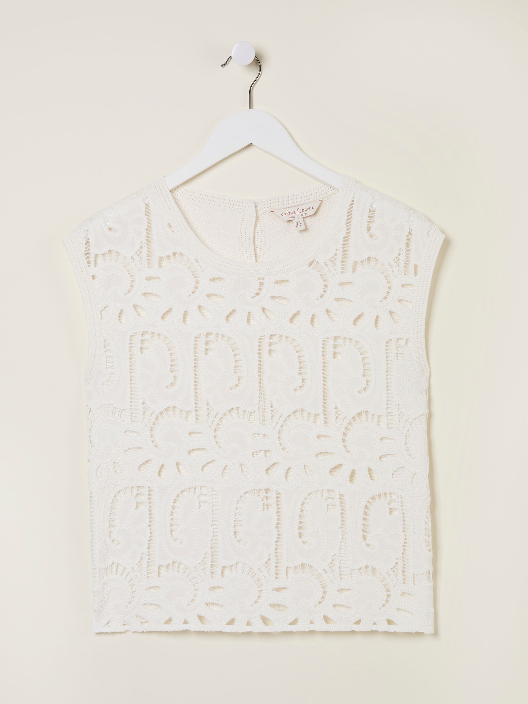 Clover Ivory Crochet Top - Image 7 of 8