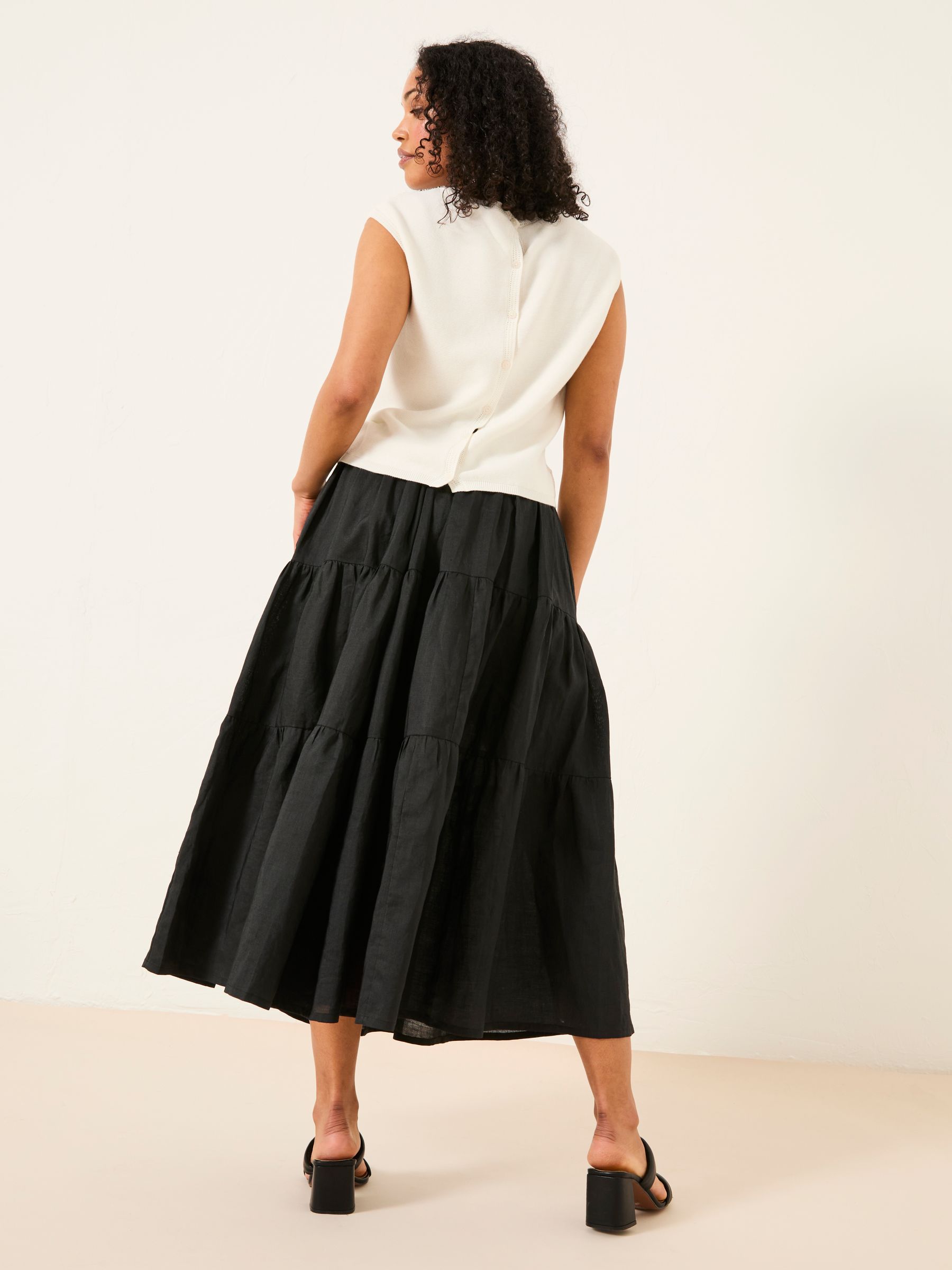 Valerie Black Voluminous Skirt - Image 2 of 7
