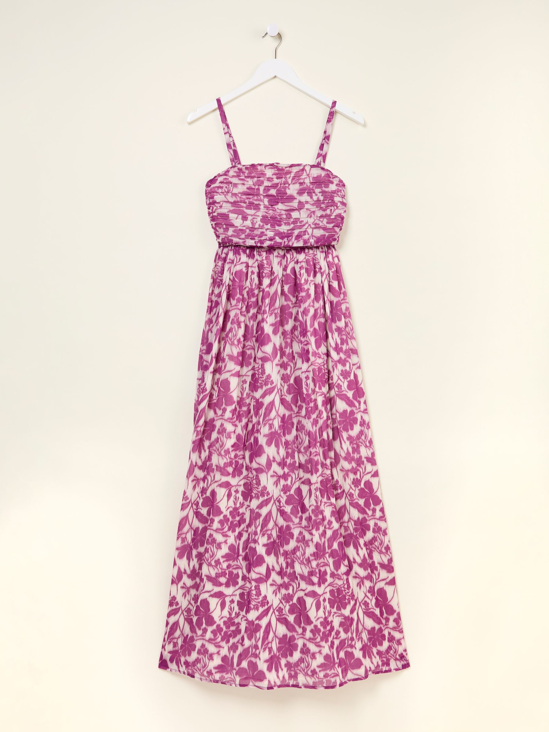 Flora Purple Strapless Printed Floral Dress - Image 7 of 8