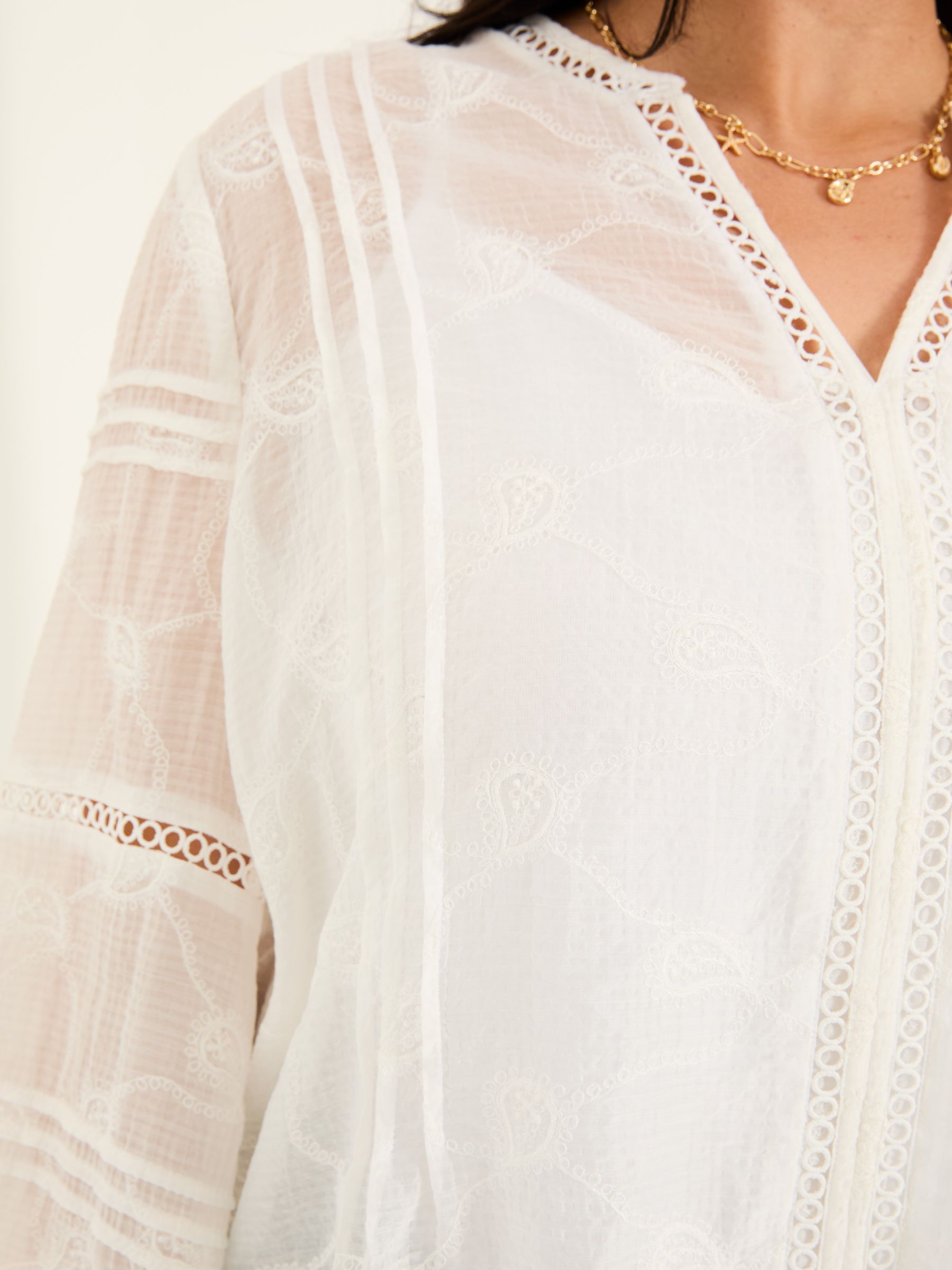 Jasmine Ivory Decorative Blouse - Image 12 of 14