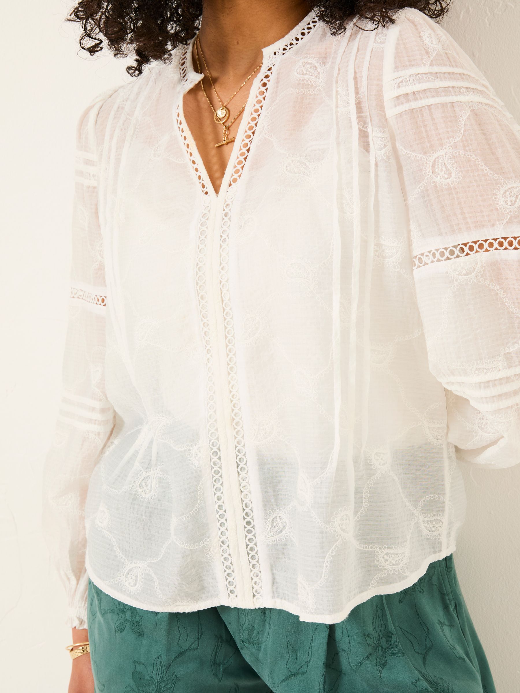 Jasmine Ivory Decorative Blouse - Image 4 of 14