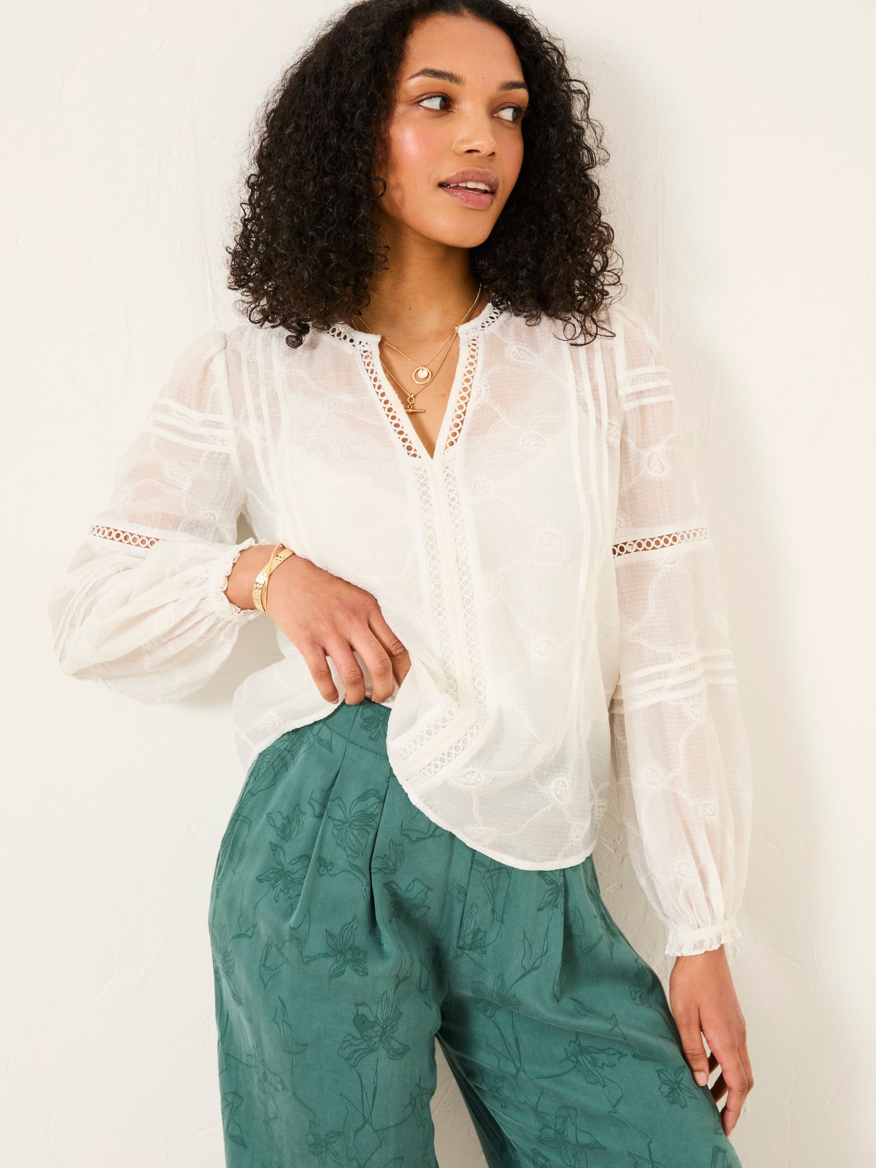 Jasmine Ivory Decorative Blouse - Image 6 of 14