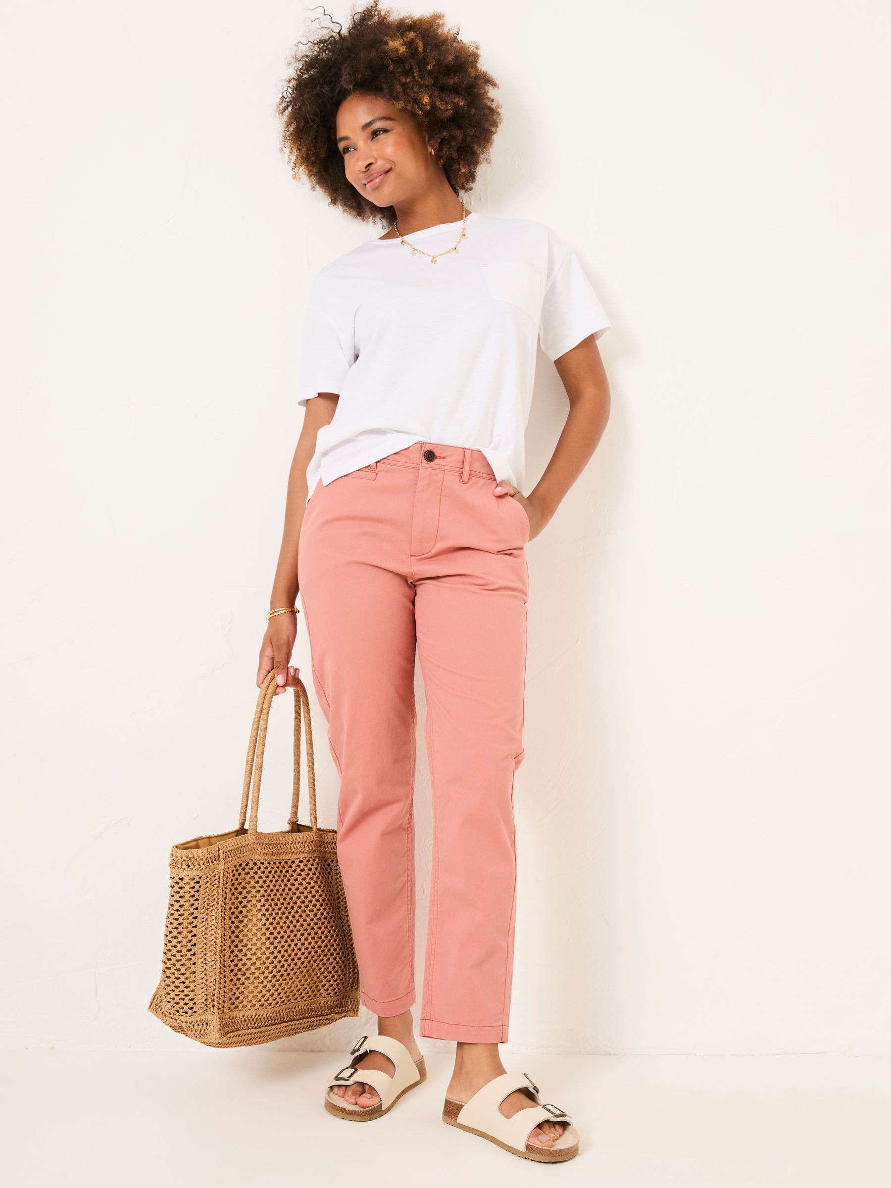 Rye Rose Pink Chino Trousers - Image 1 of 5