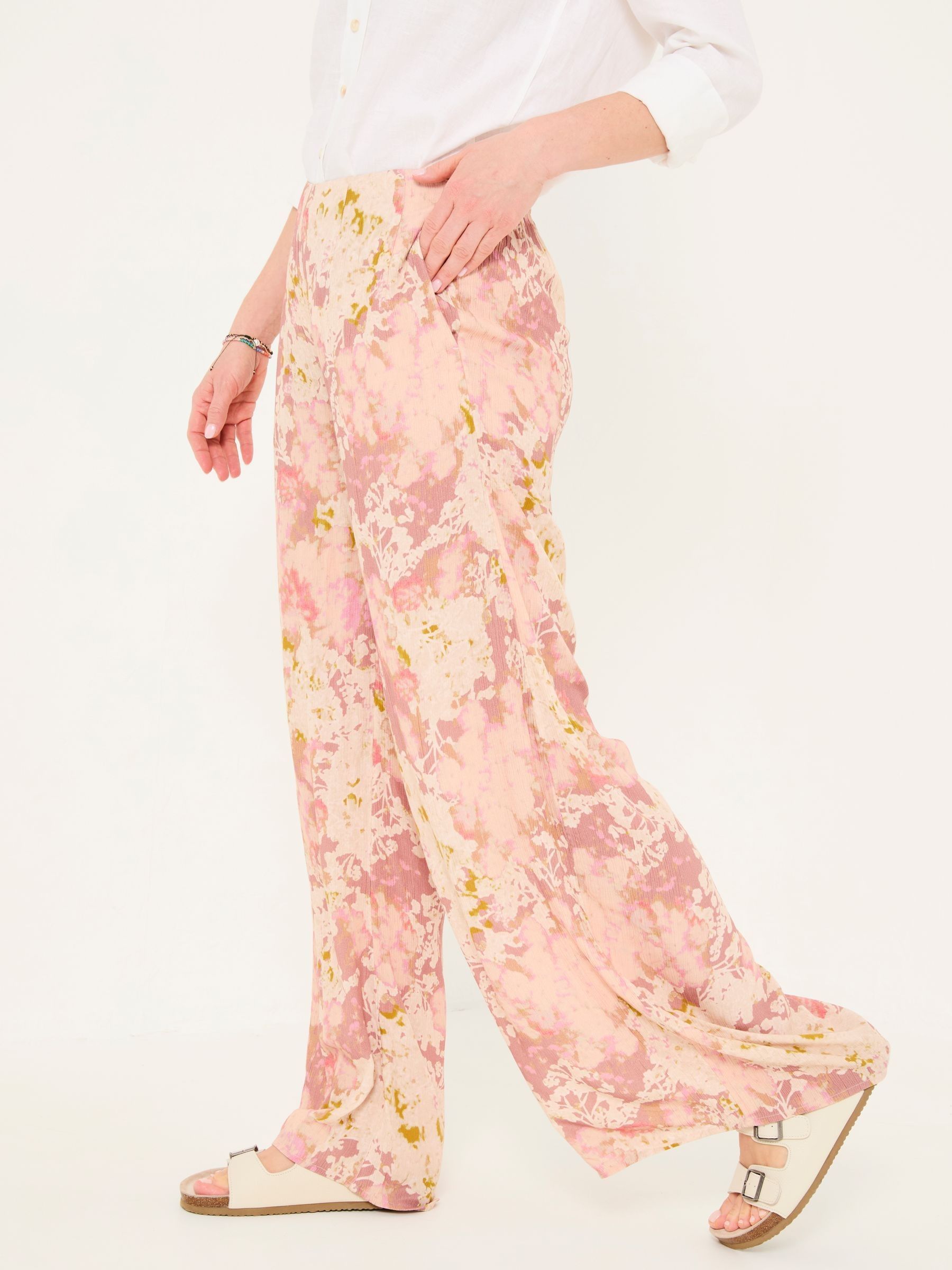 Zelda Rose Pink Wide Leg Trousers - Image 2 of 7