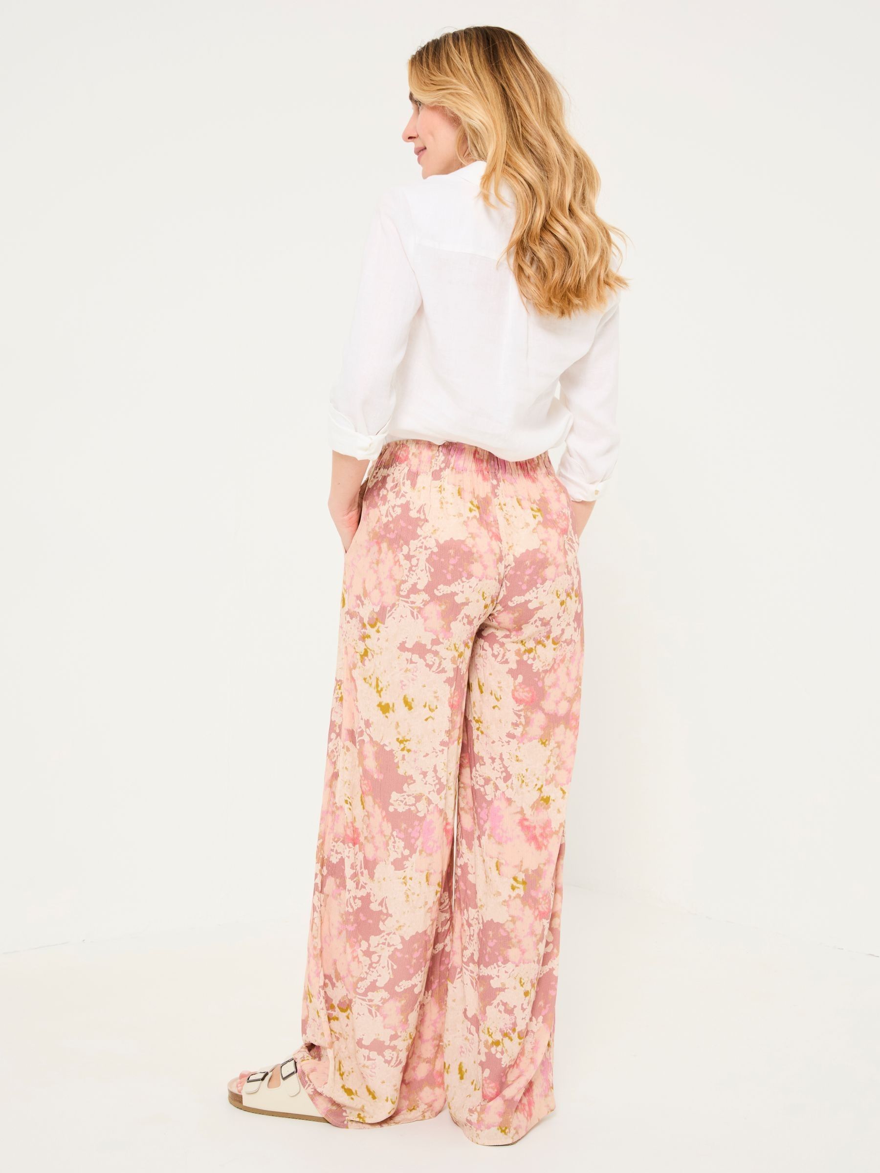 Zelda Rose Pink Wide Leg Trousers - Image 3 of 7