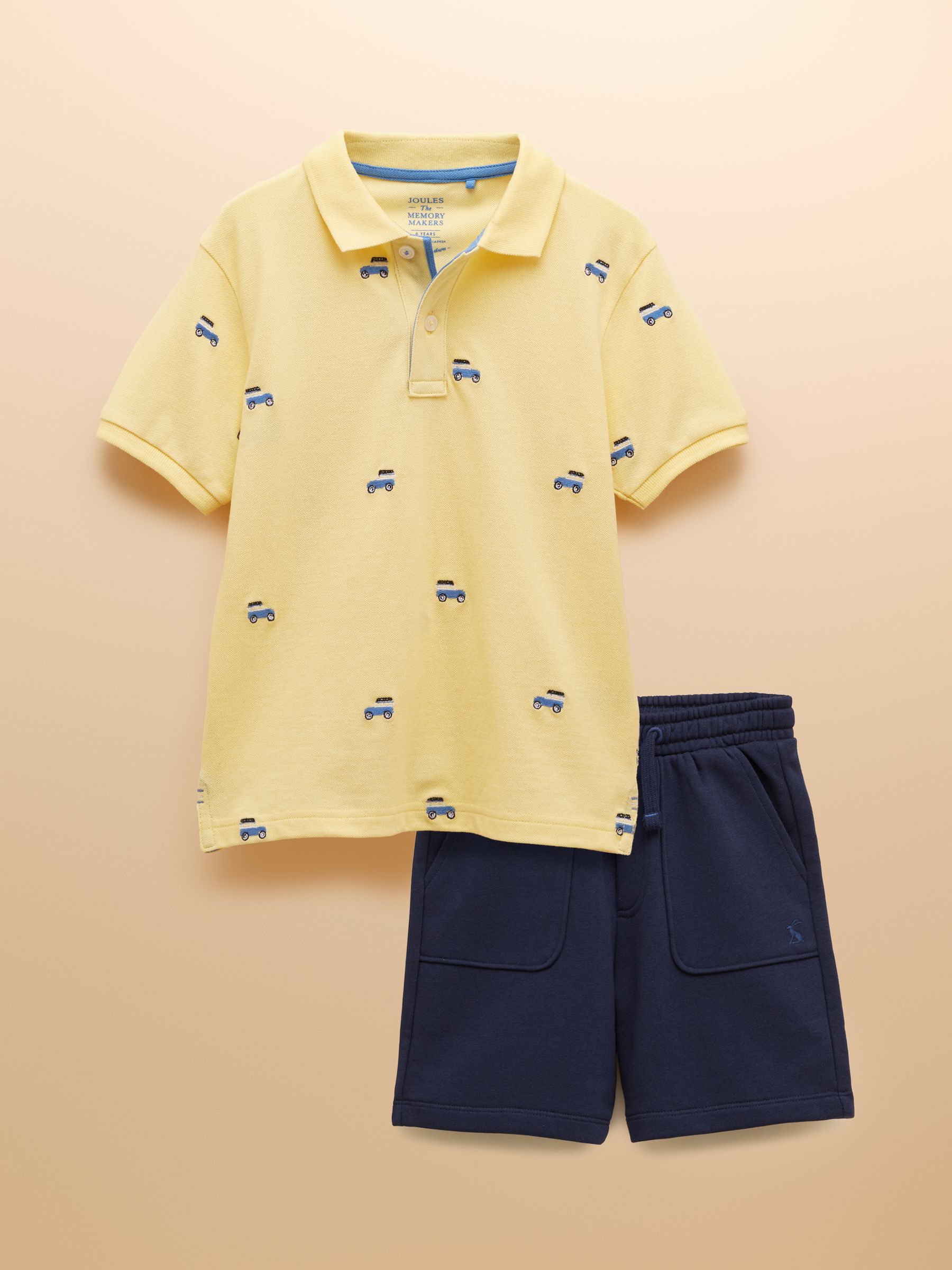Woody Yellow Polo Shirt and Shorts Set - Image 1 of 7