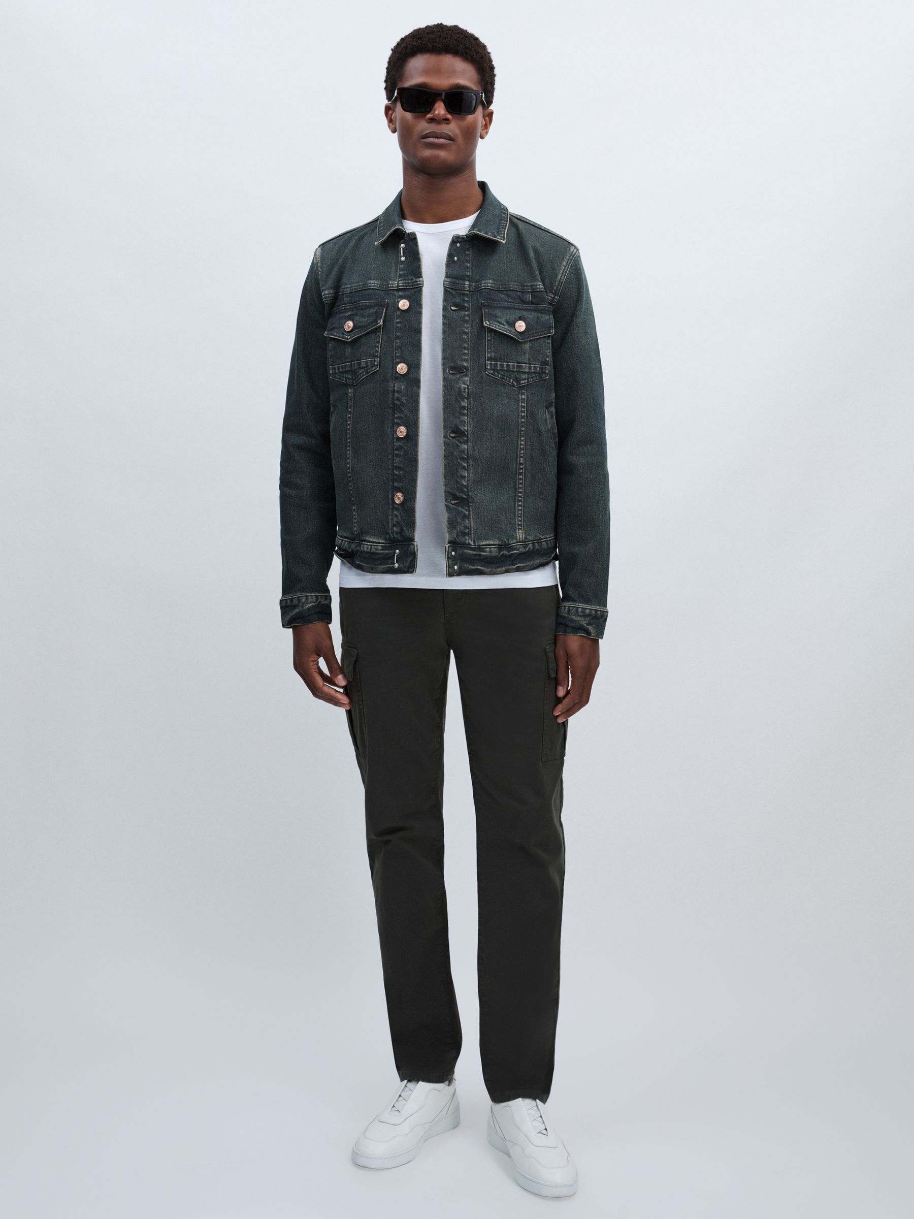 Paige Button Through Denim Jacket in Royer - Image 5 of 6