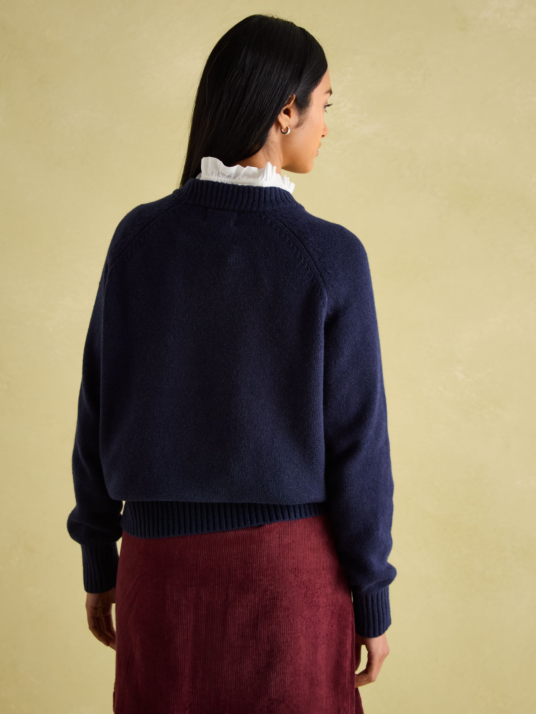 Jonty Navy Intarsia Fox Knit Jumper - Image 2 of 7