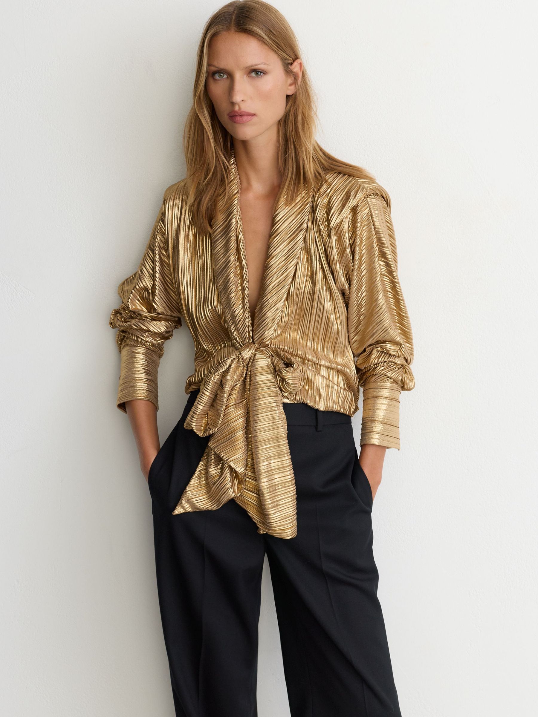Pantalon de tailleur coupe droite petites tailles noir en laine mélangée - Image 4 de 9
