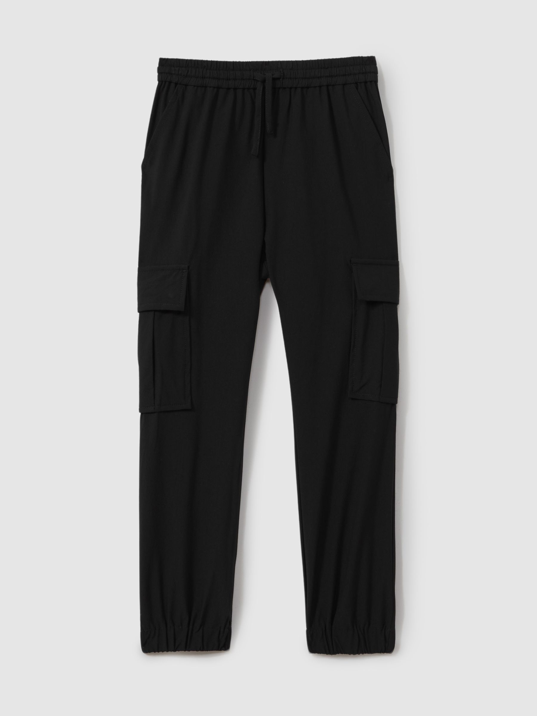 Technical Drawstring Trousers in Black - Image 2 of 4