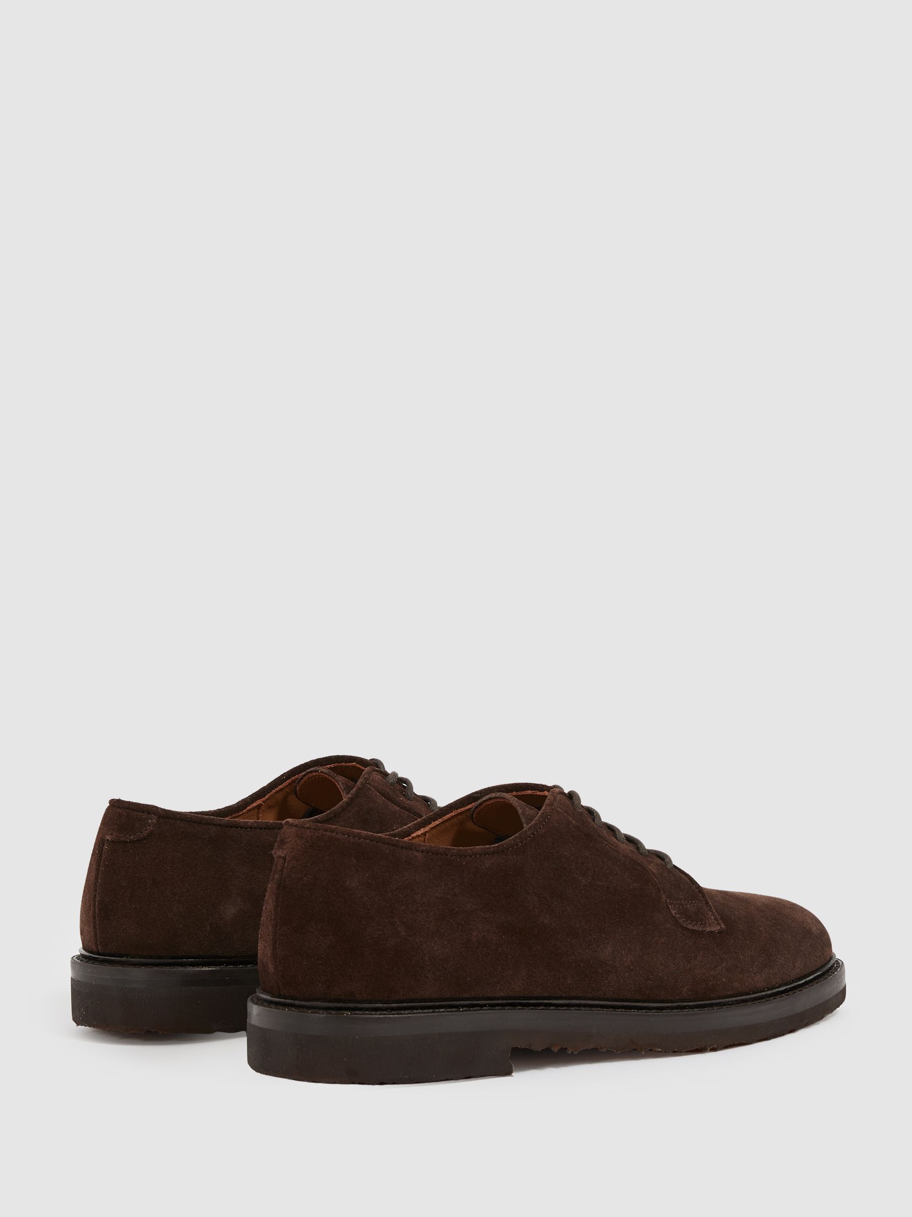 Harrys London Suede Derby Shoes in Dark Brown - Image 3 of 4