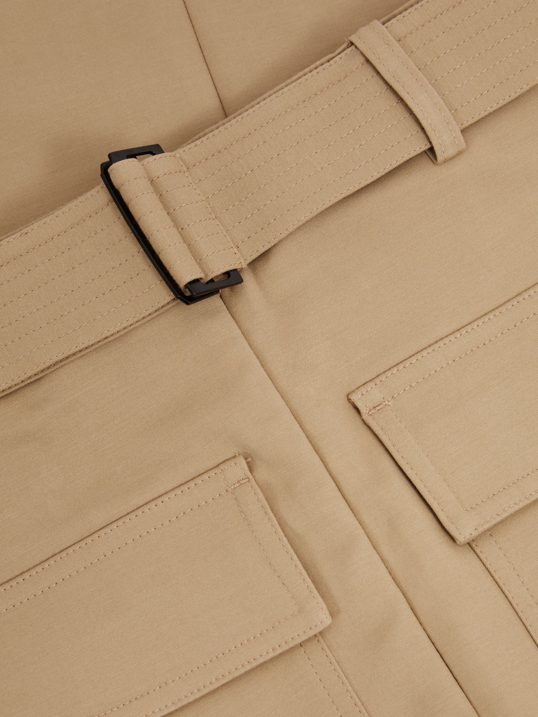 Cargo Pencil Skirt With Cotton in Camel - Image 6 of 6