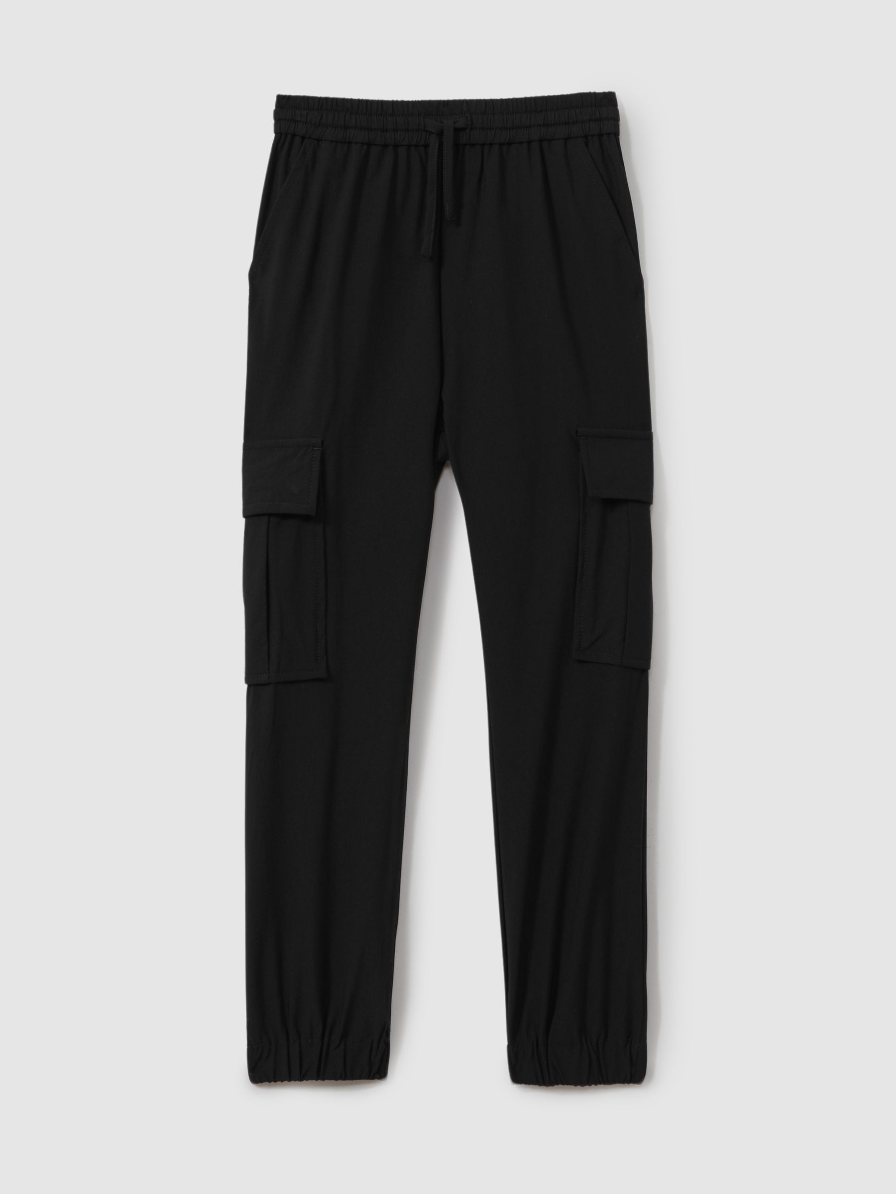 Technical Drawstring Trousers in Black - Image 2 of 4