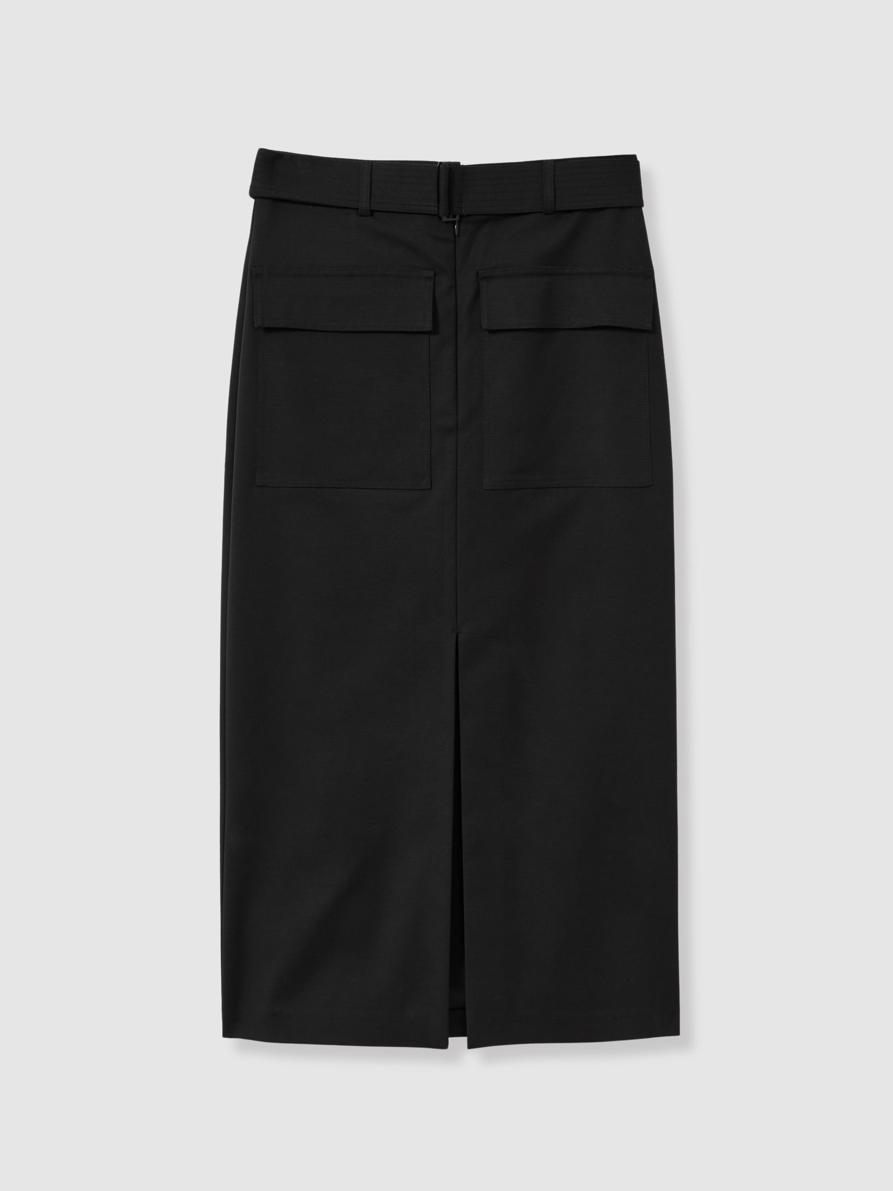 Cargo Pencil Skirt With Cotton in Black - Image 2 of 7