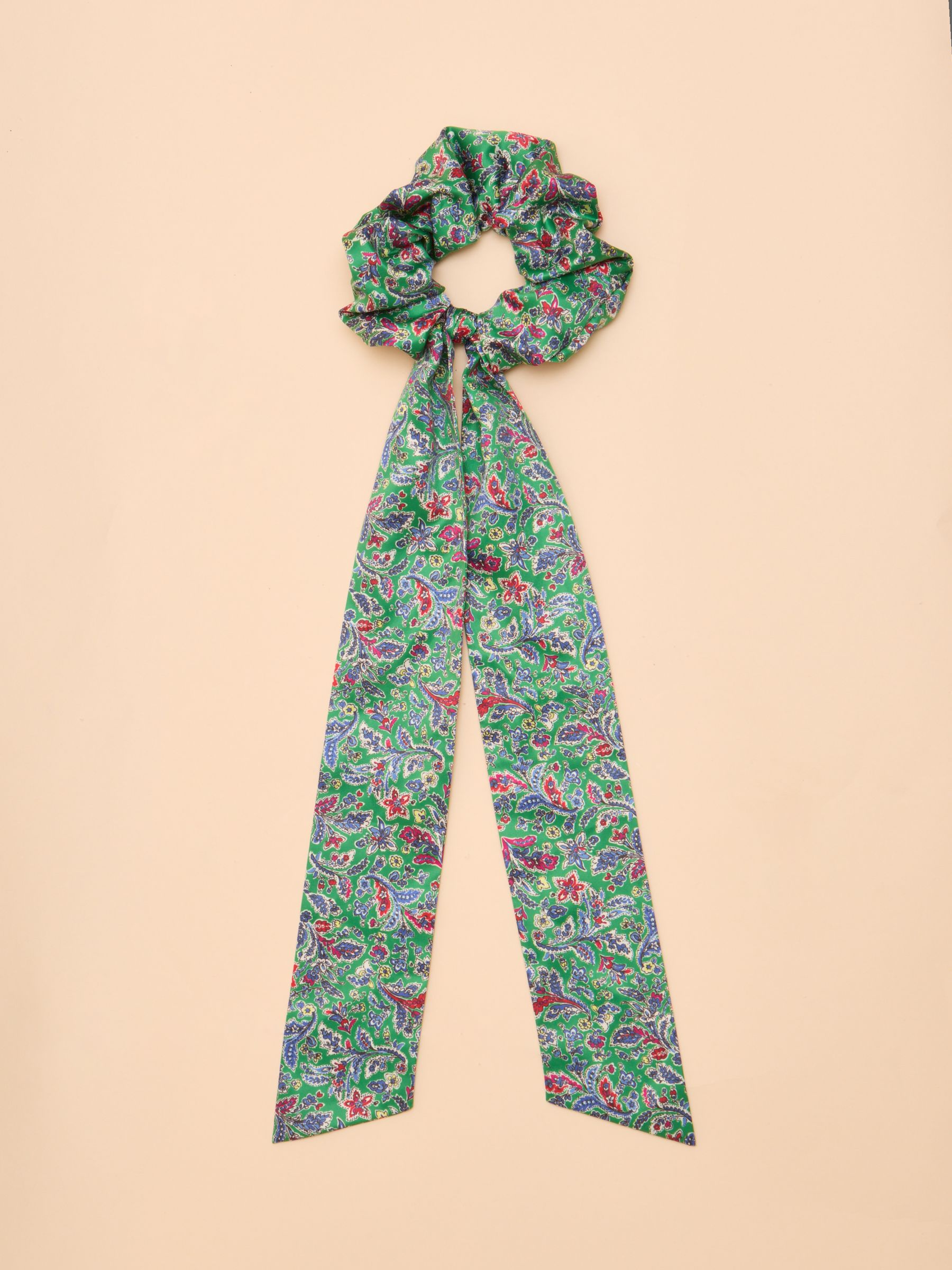 Elissia Green/Pink Scarf Scrunchie - Image 1 of 3