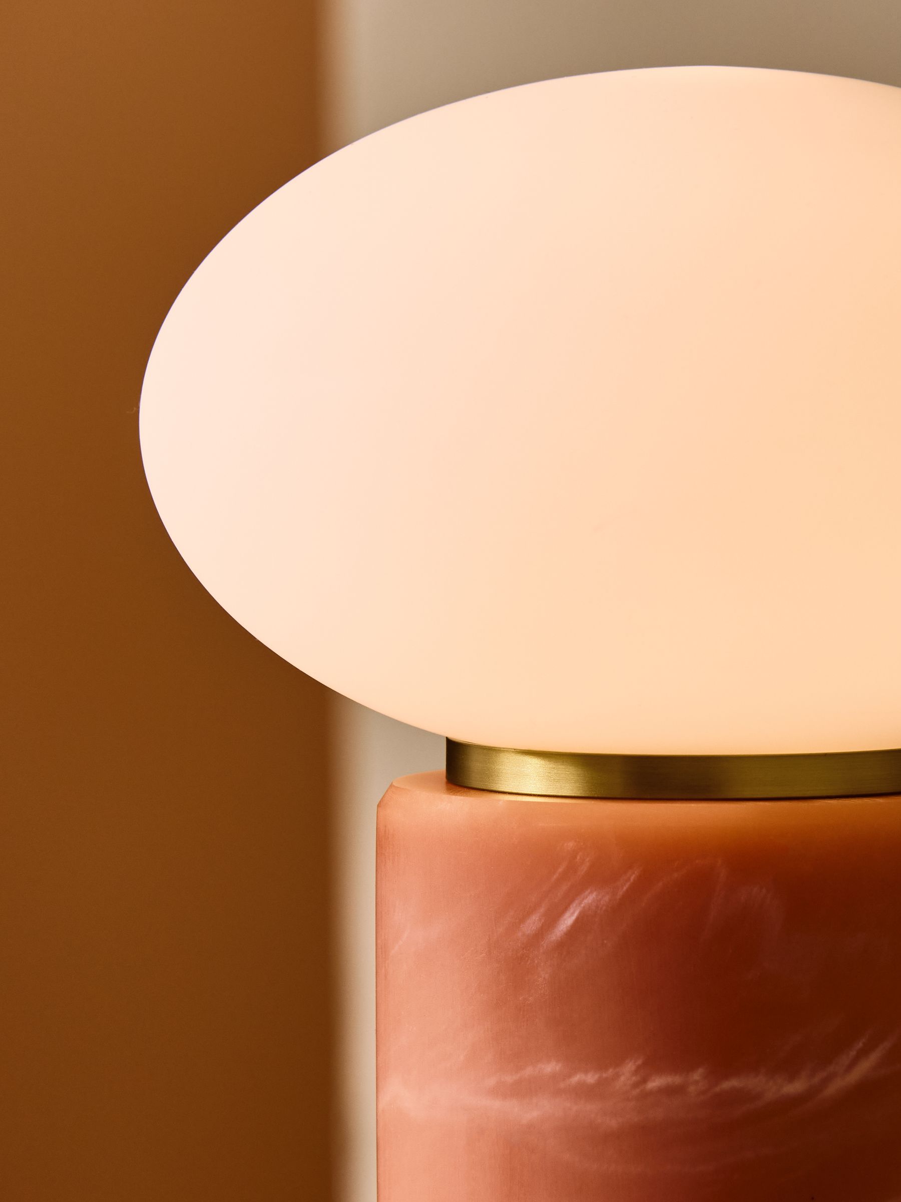Mirissa USB Wireless Table Lamp in Coral Red Resin - Image 2 of 5