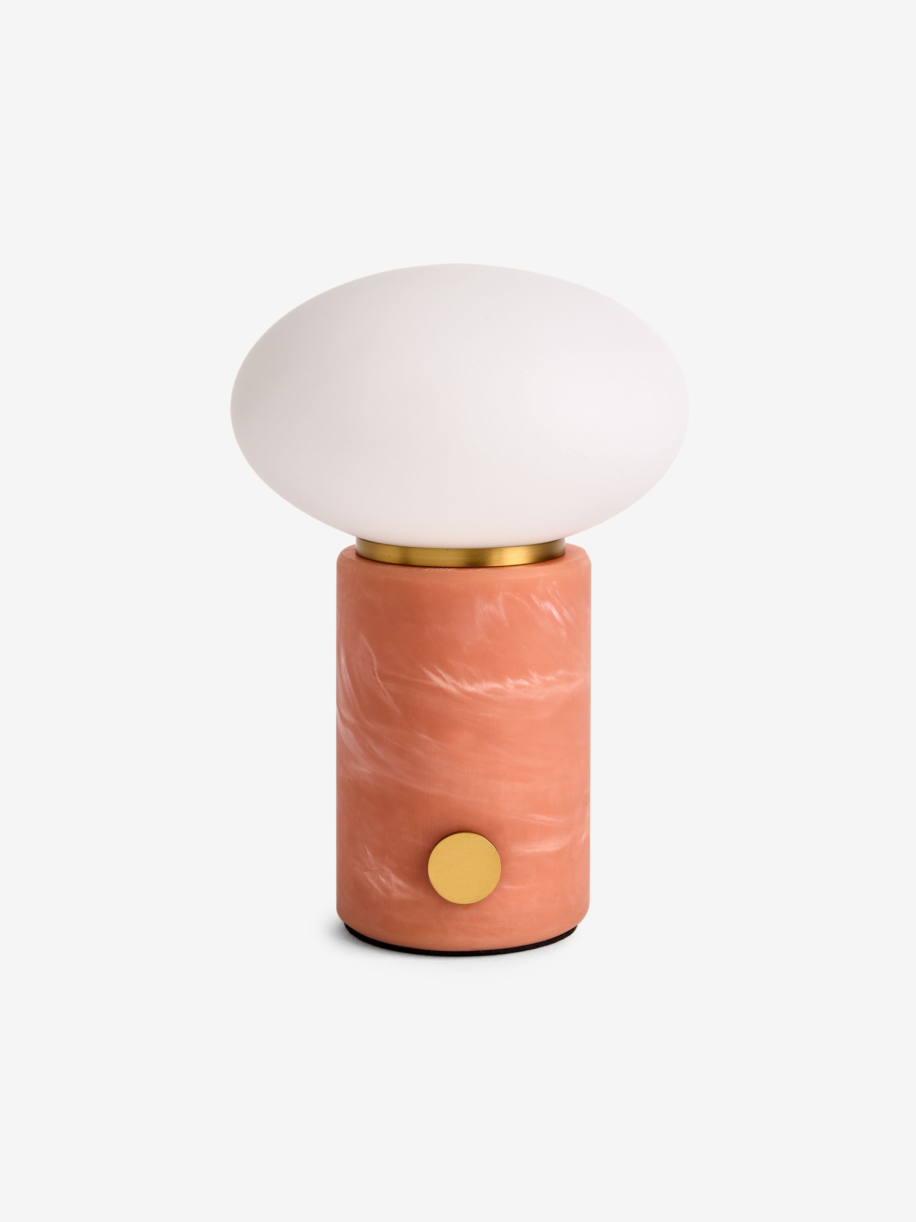 Mirissa USB Wireless Table Lamp in Coral Red Resin - Image 4 of 5