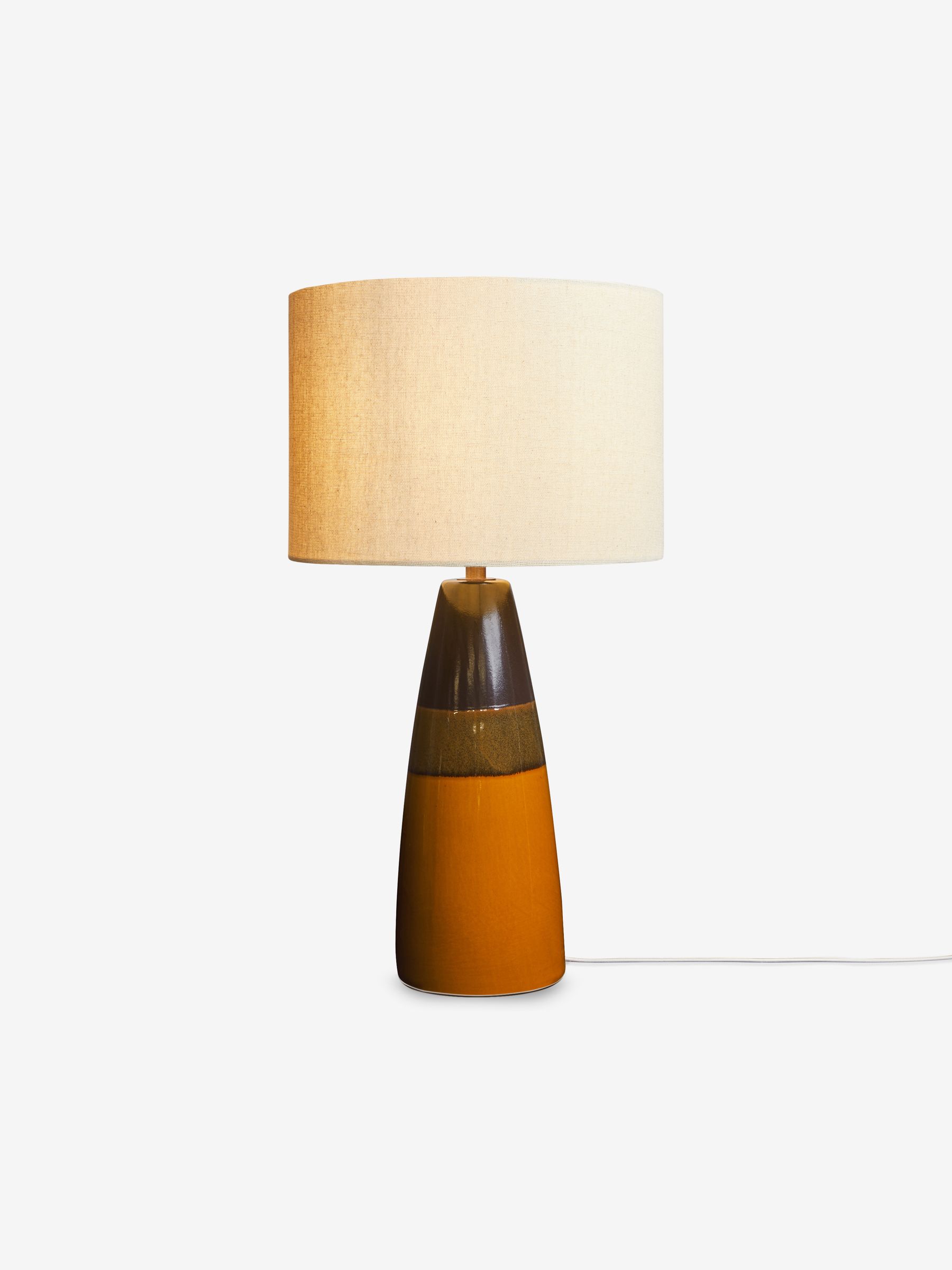 Vince Ceramic Table Lamp in Brown Glaze - Image 5 of 6