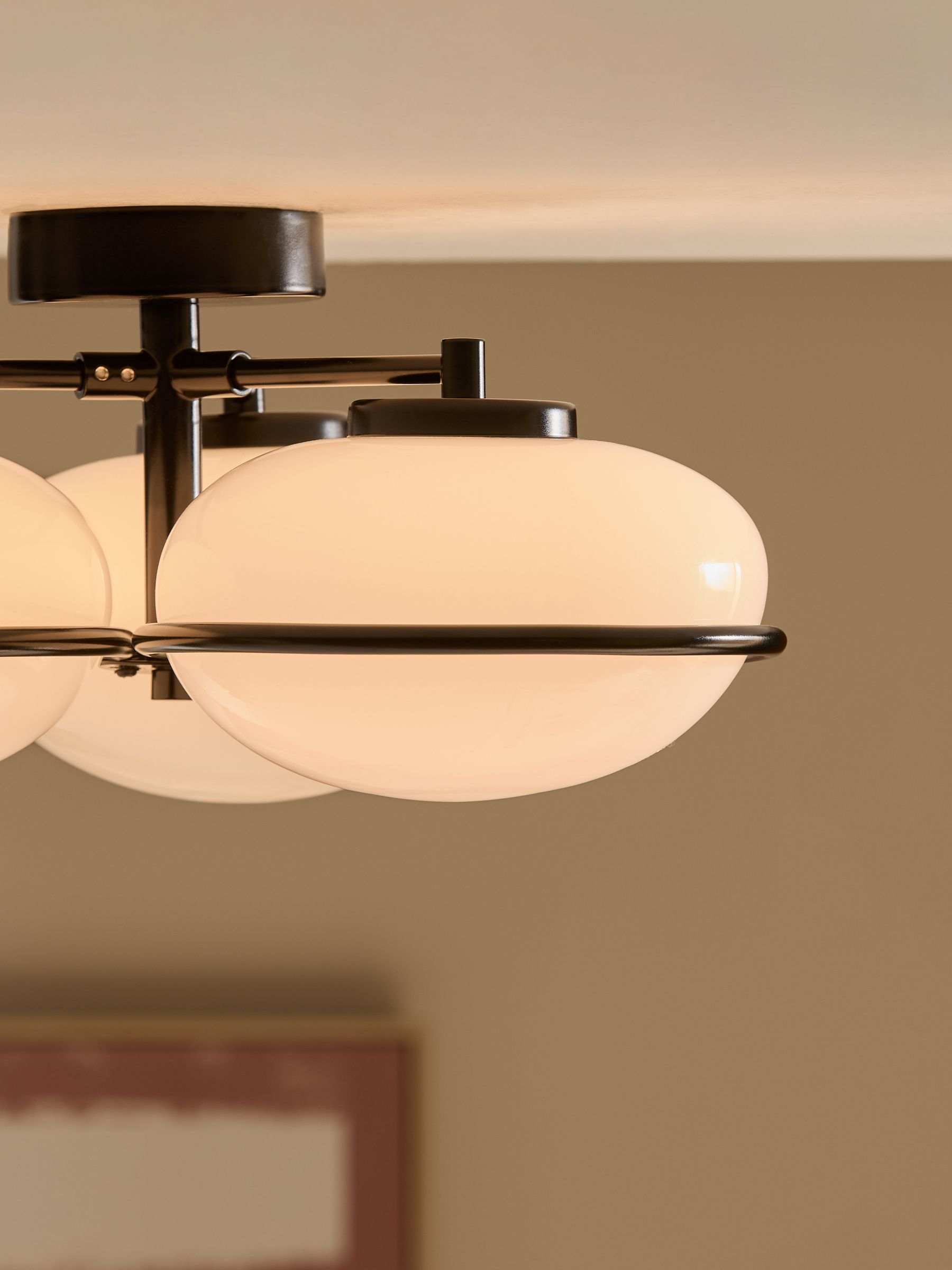 3 Light Flush Piper Light in Black - Image 3 of 6