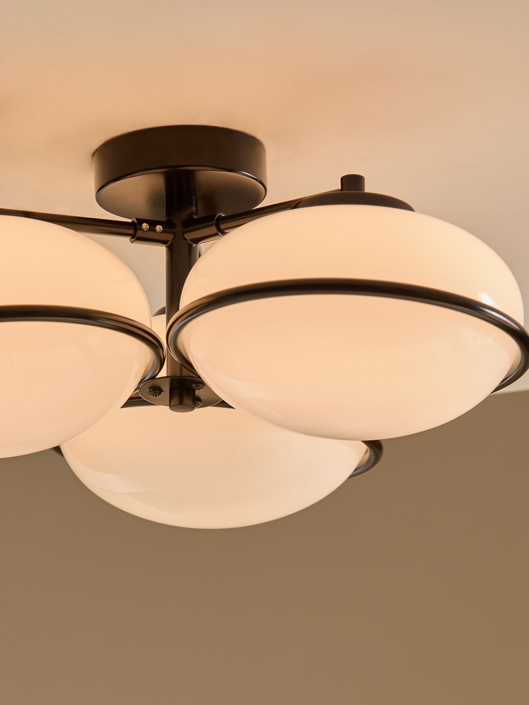 3 Light Flush Piper Light in Black - Image 4 of 6