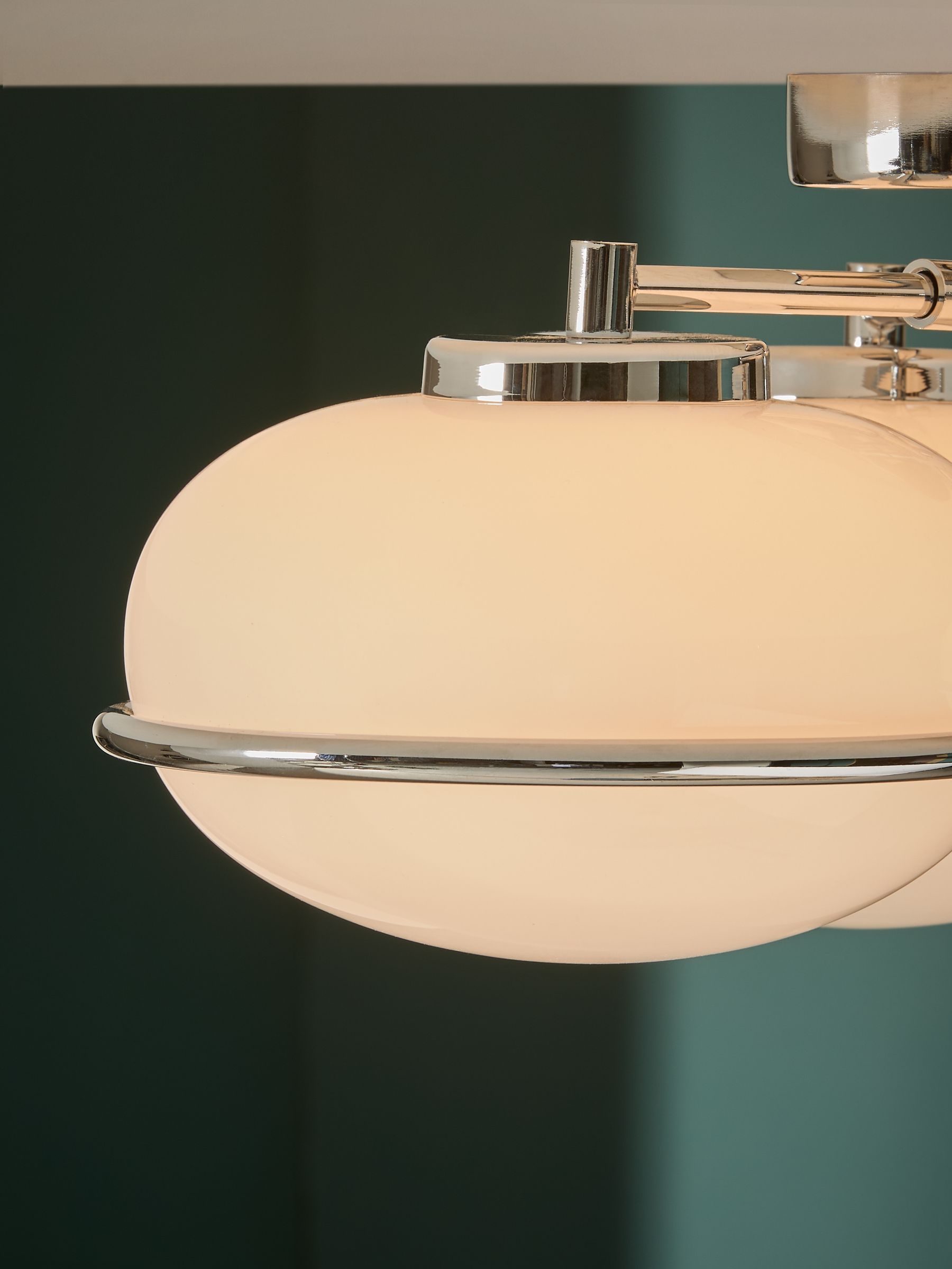 3 Light Flush Piper Light in Chrome - Image 3 of 5