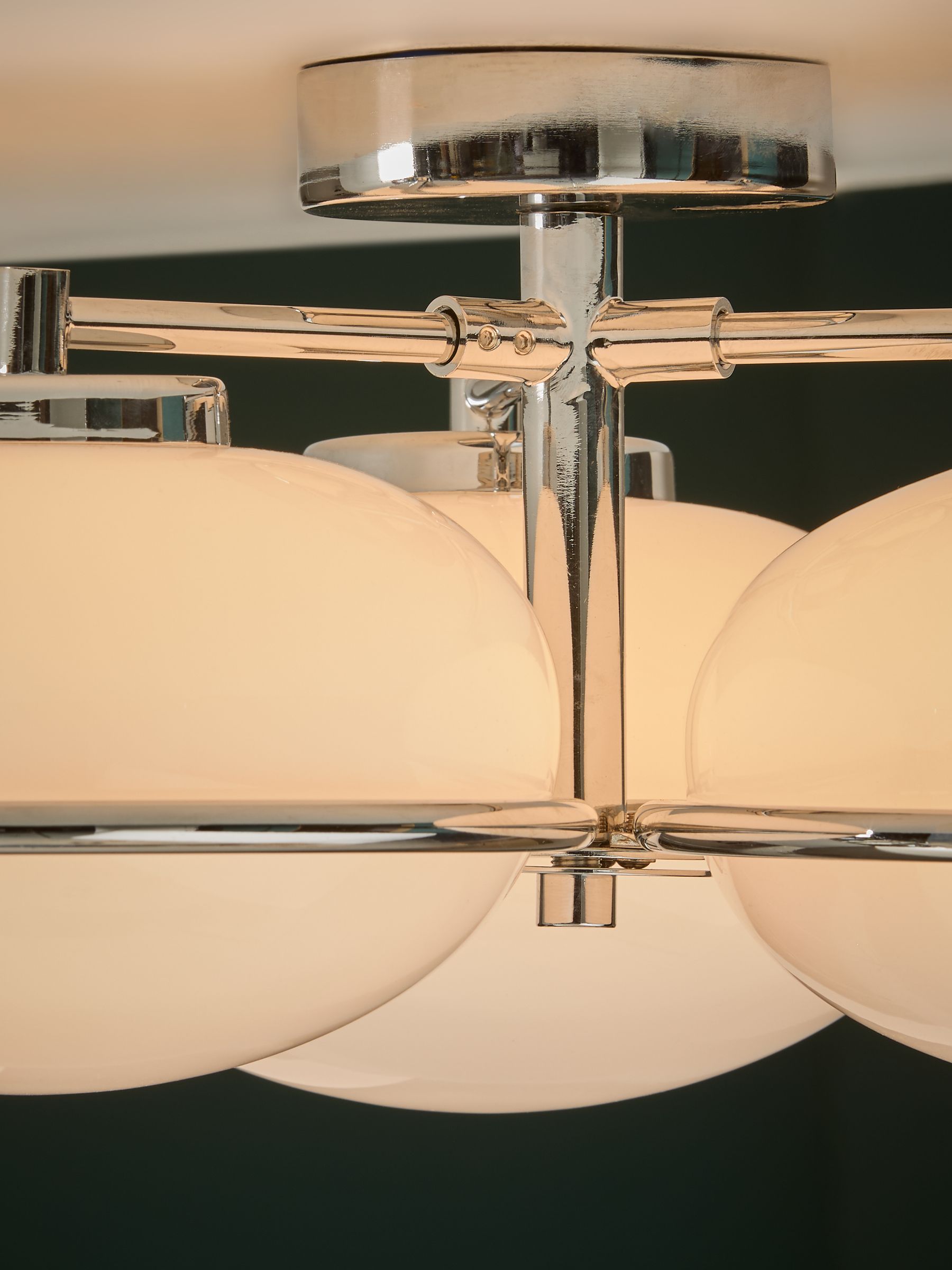 3 Light Flush Piper Light in Chrome - Image 4 of 5
