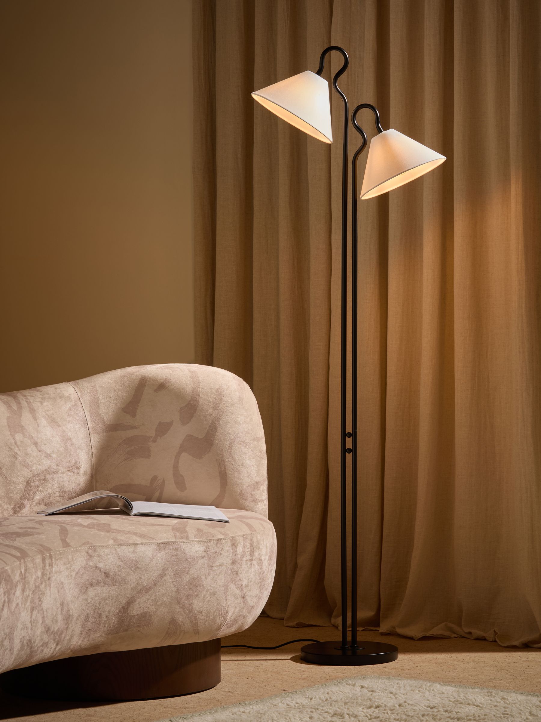 BRILONER - LED Floor lamp Cordless with Touch, infinitely dimmable