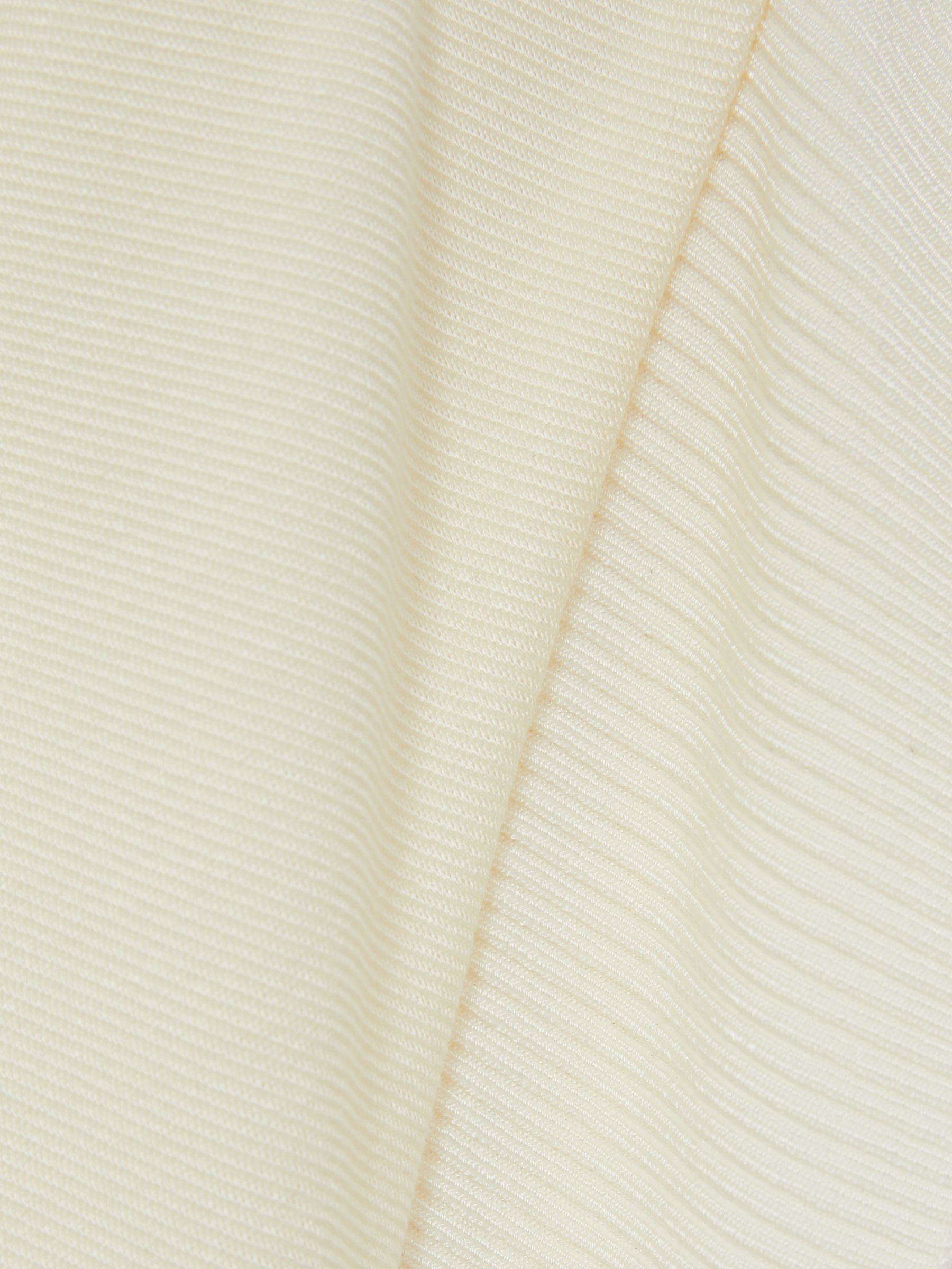 Draped Jersey-Twill Sleeveless Top in Pale Yellow - Image 6 of 6