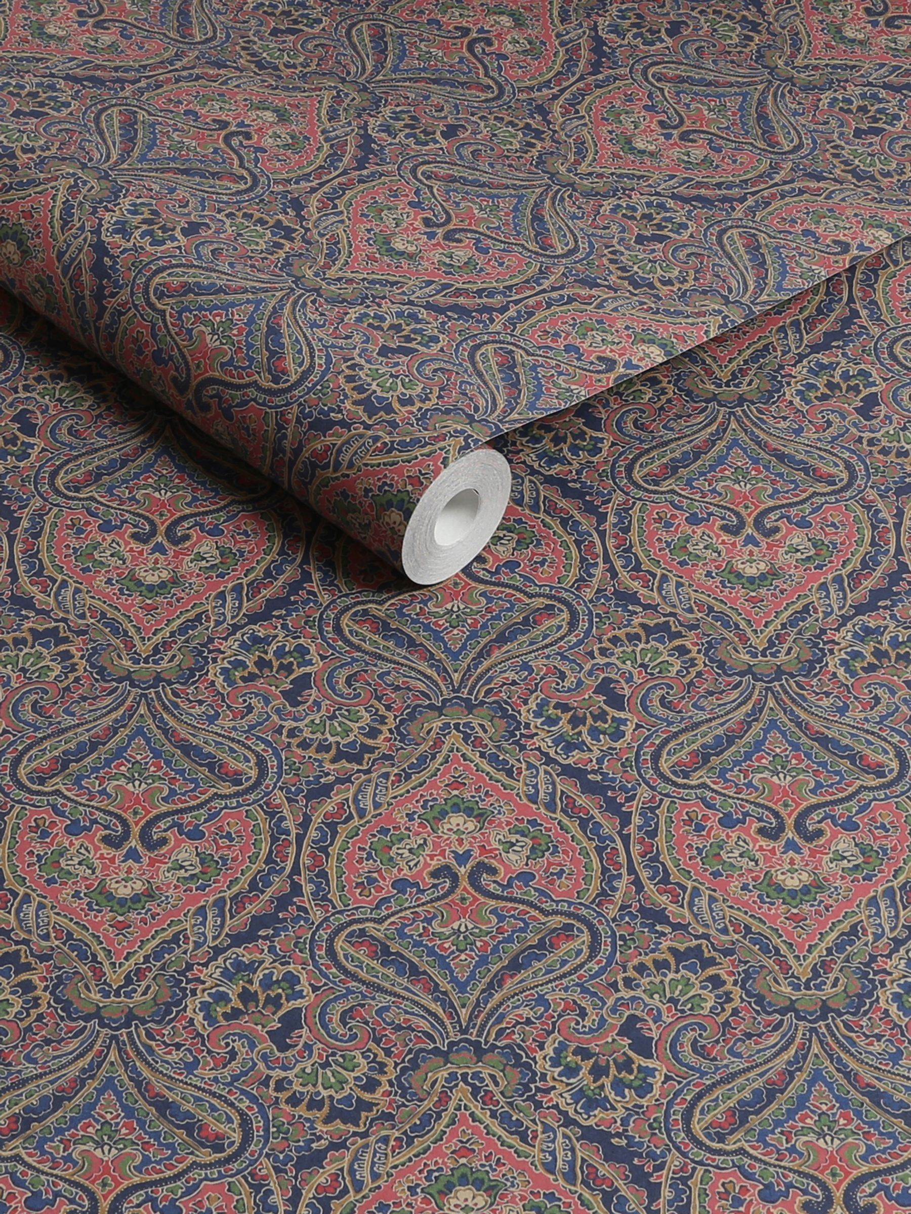 Navy/Multi Opulent Paisley Print 10M Wallpaper - Image 3 of 4