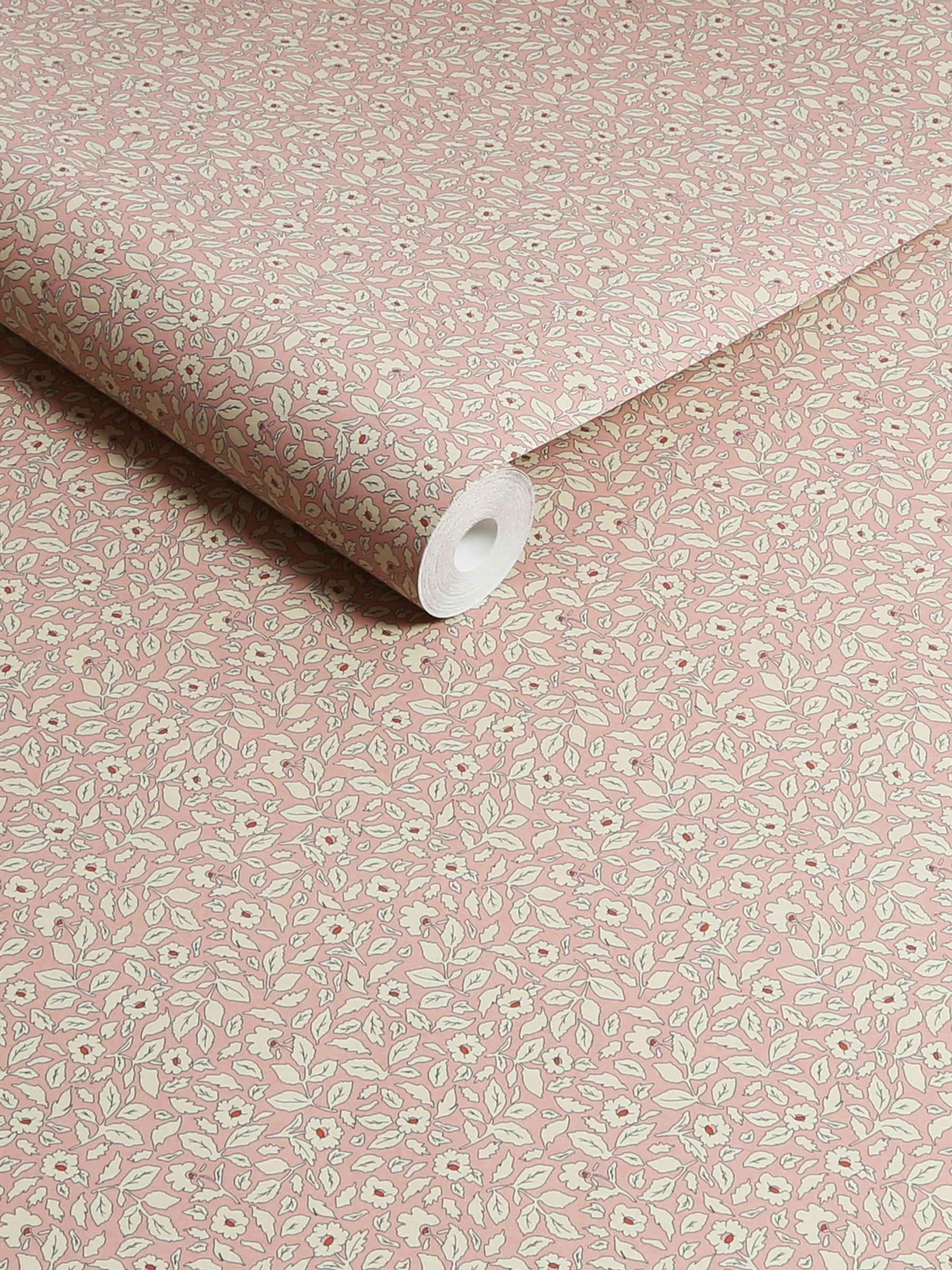 Soft Pink Ditsy Floral Print 10M Wallpaper - Image 3 of 4