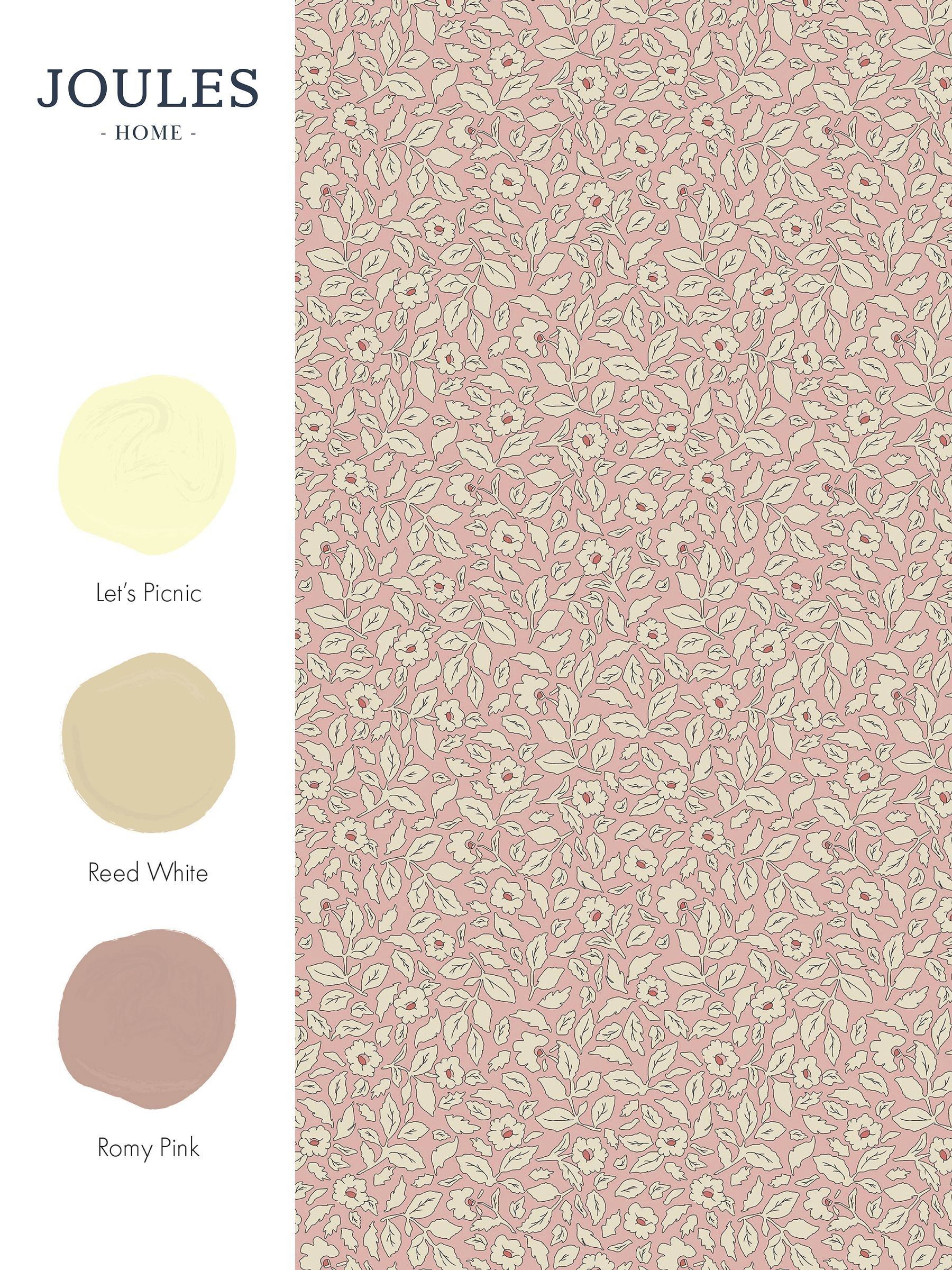 Soft Pink Ditsy Floral Print 10M Wallpaper - Image 4 of 4
