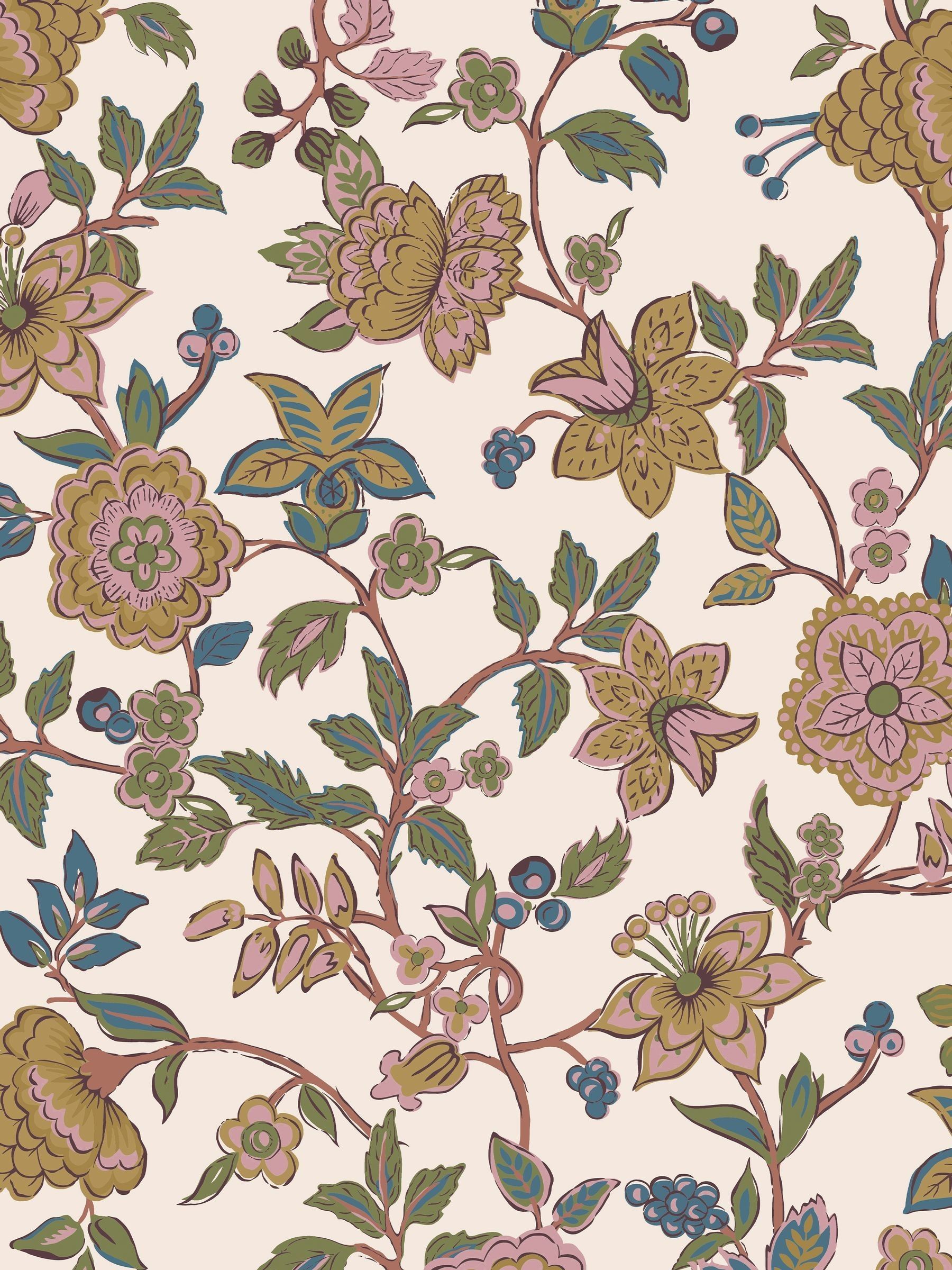 Cream/Multi Scot Floral 10M Wallpaper - Image 2 of 4