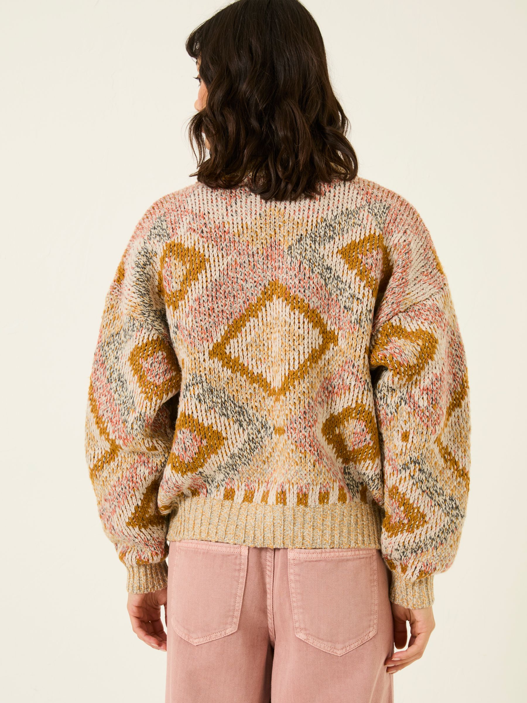 Natural Erin Knitted Zip Through Cardigan - Image 3 of 10