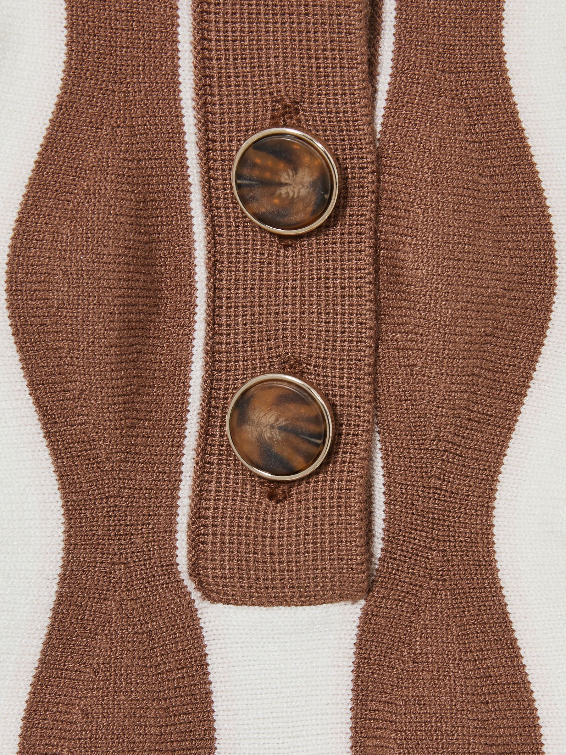 4-9 yrs Zig-Zag Knit Collared Jumper in Ecru - Image 4 of 4