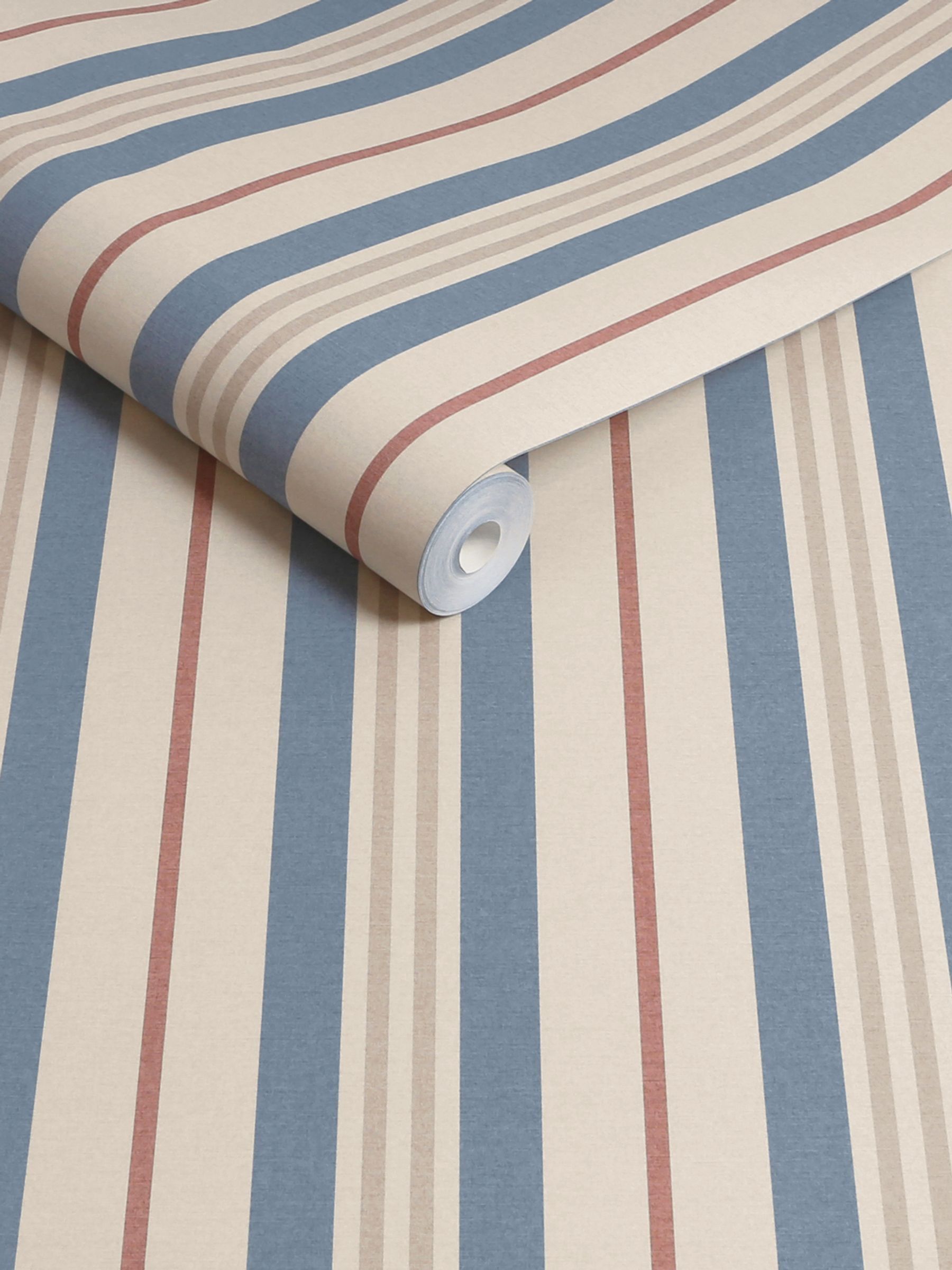 Pink or Blue Grove Stripe Pink/Green A4 Wallpaper Sample - Image 3 of 4