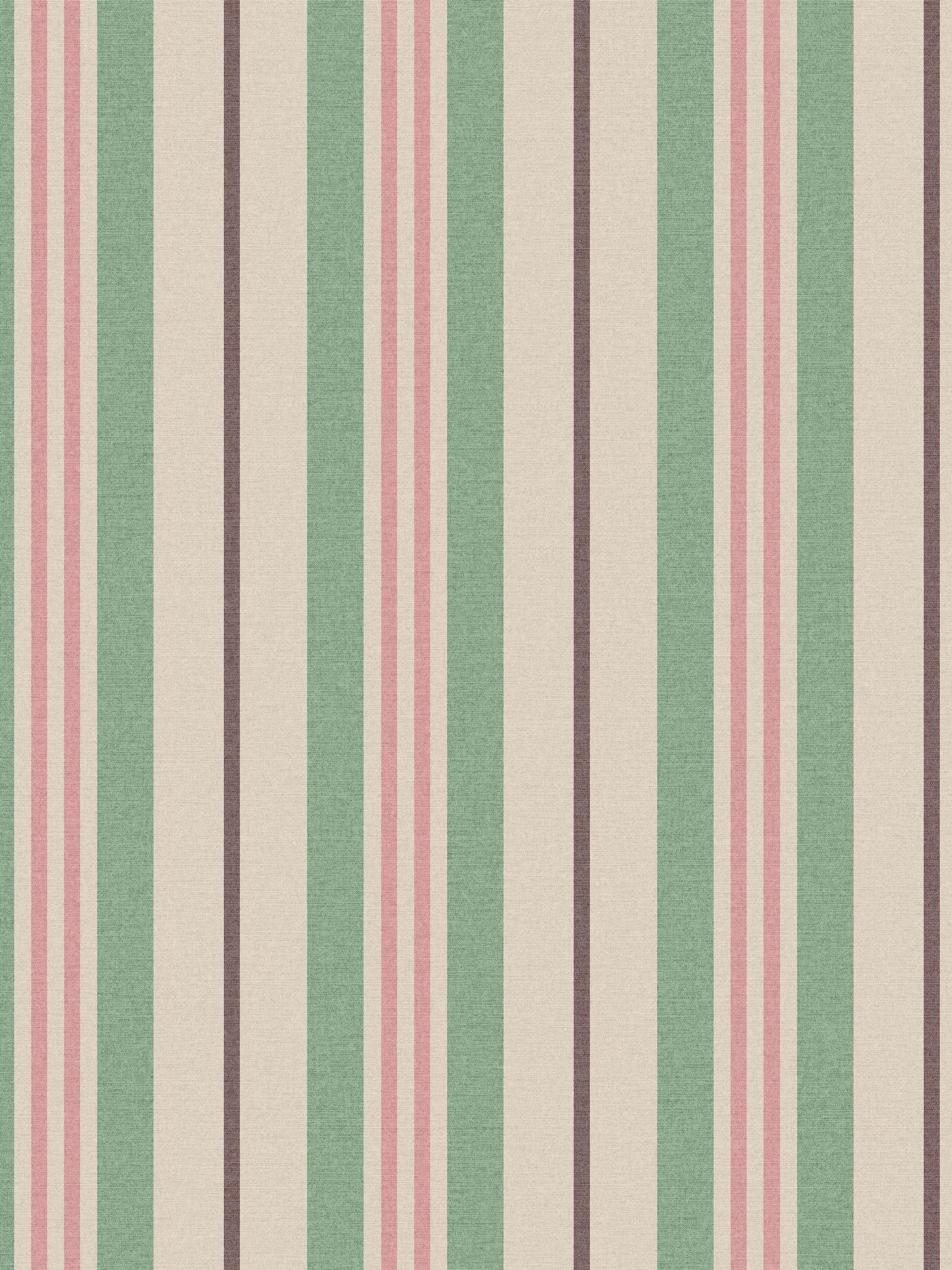 Pink or Green Grove Stripe Pink/Green A4 Wallpaper Sample - Image 2 of 4