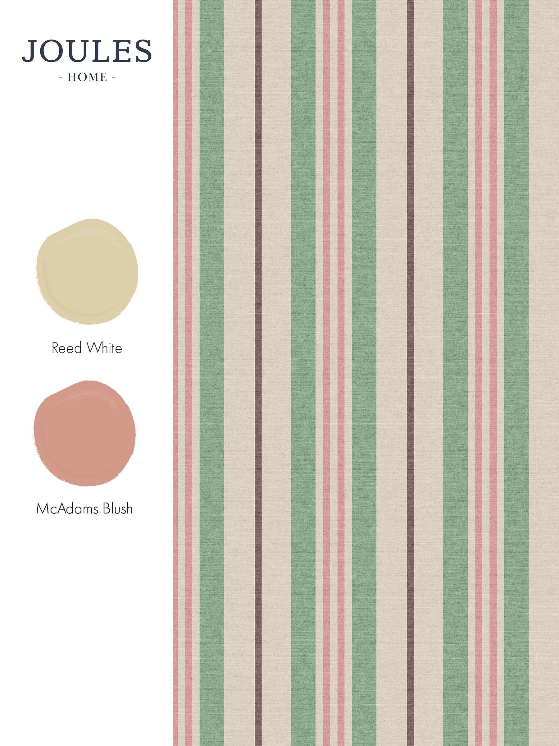 Pink or Green Grove Stripe Pink/Green A4 Wallpaper Sample - Image 4 of 4