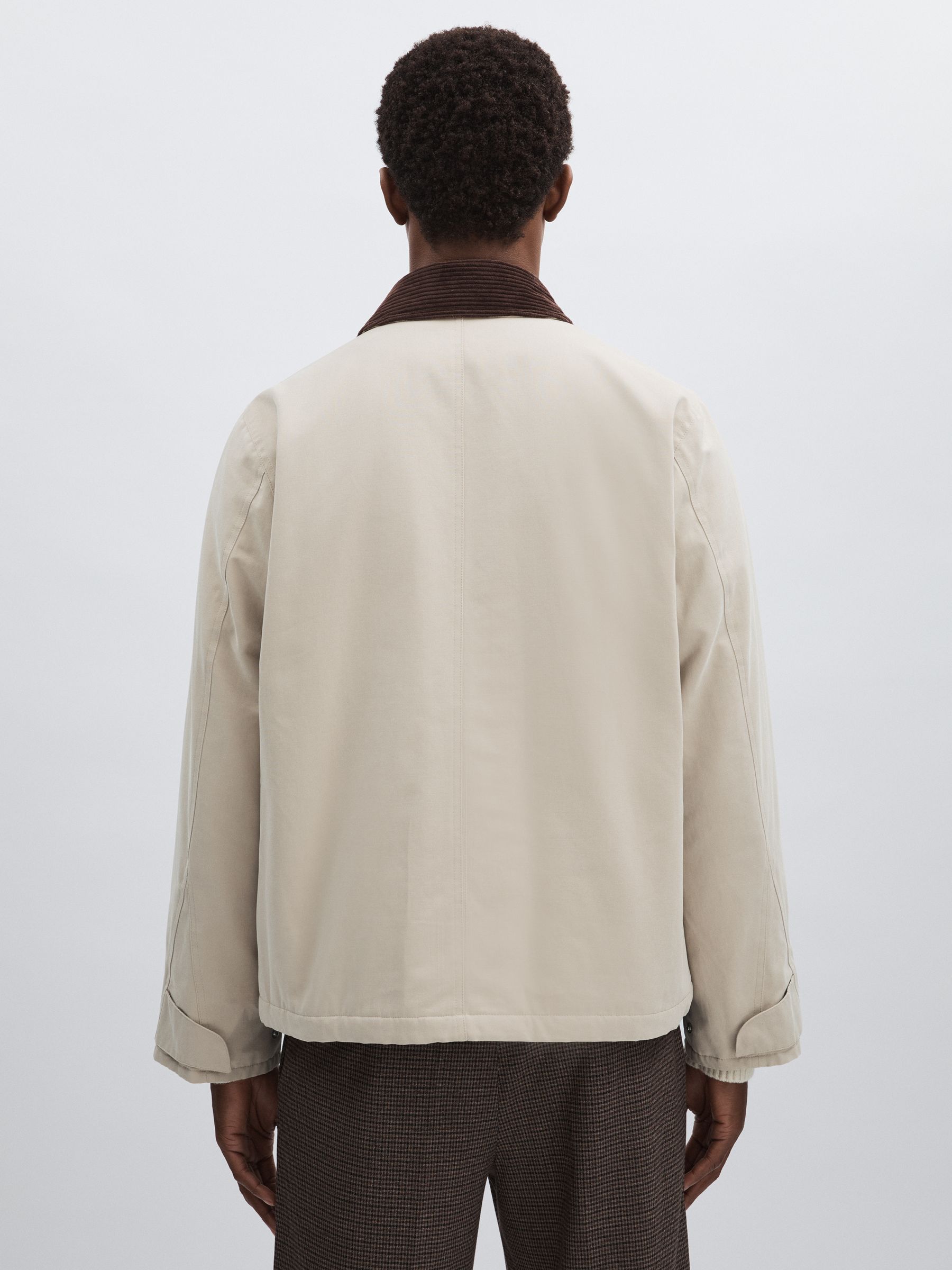 Corduroy Collar Field Jacket in Sand - Image 5 of 7
