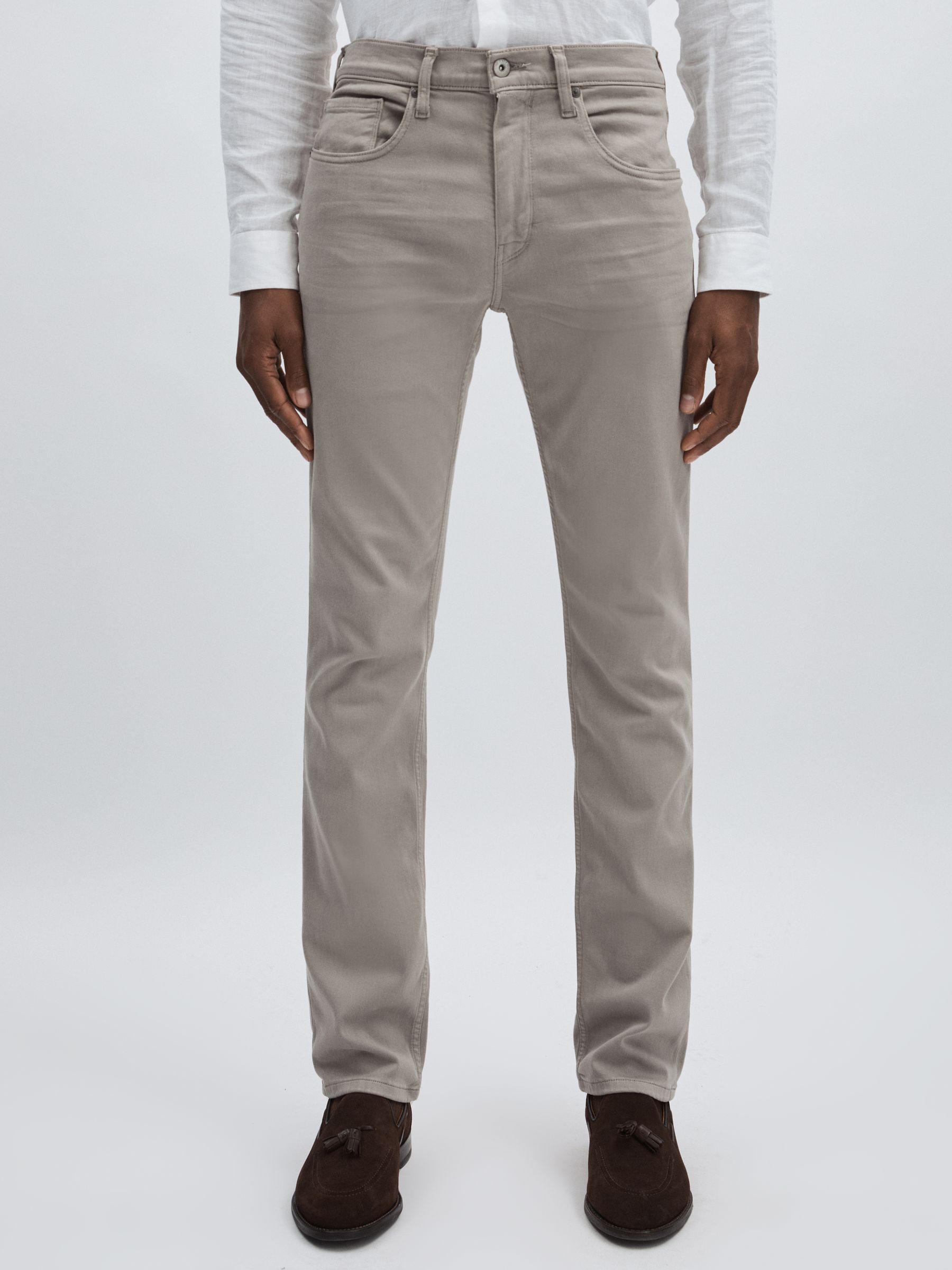 Paige Slim Straight-Leg Jeans in Silver Pearl - Image 3 of 6