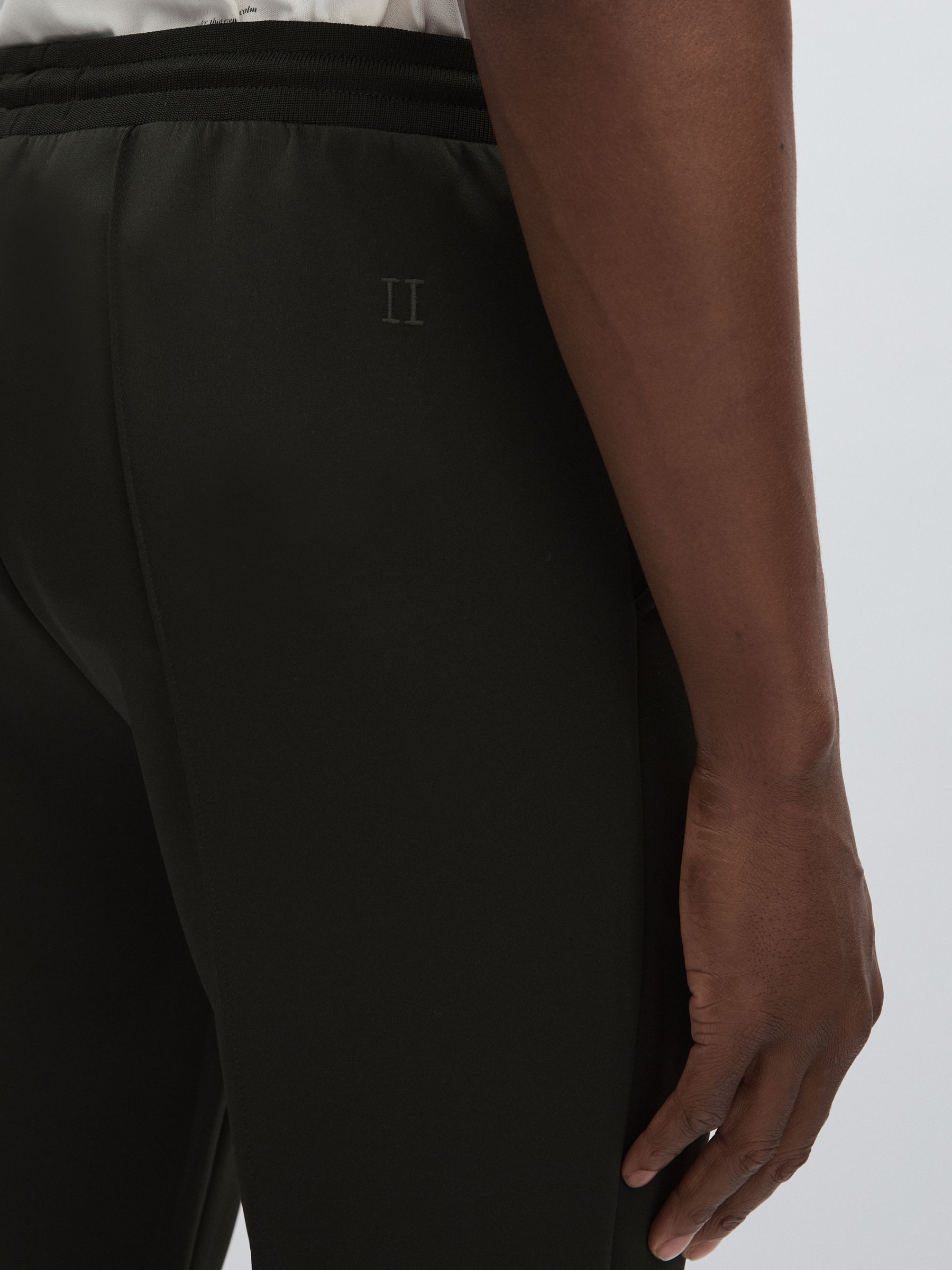 Slim Fit Drawstring Joggers in Dark Green - Image 4 of 6