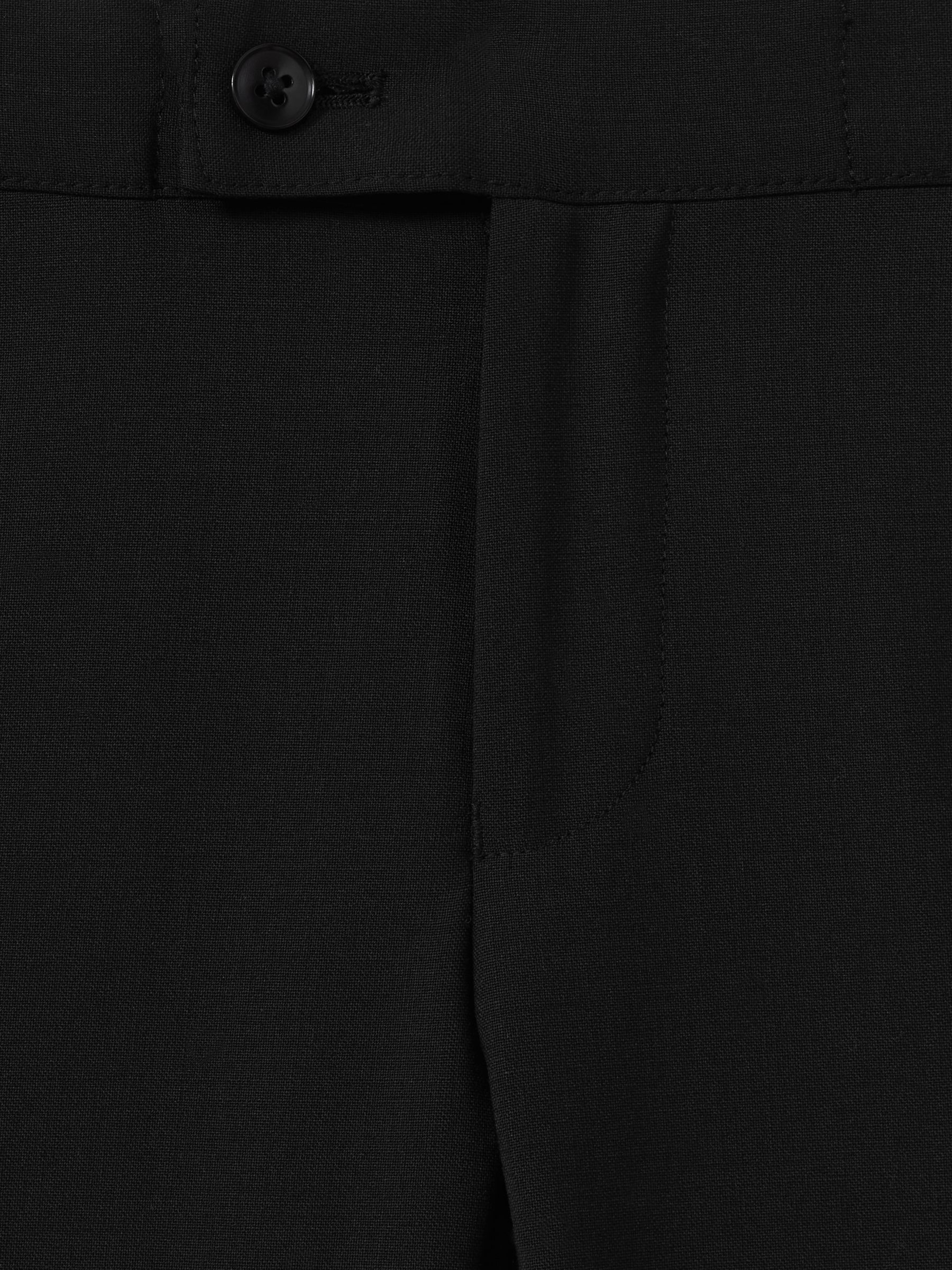 9-13 yrs Wool-Blend Tuxedo-Stripe Trousers in Black - Image 4 of 4