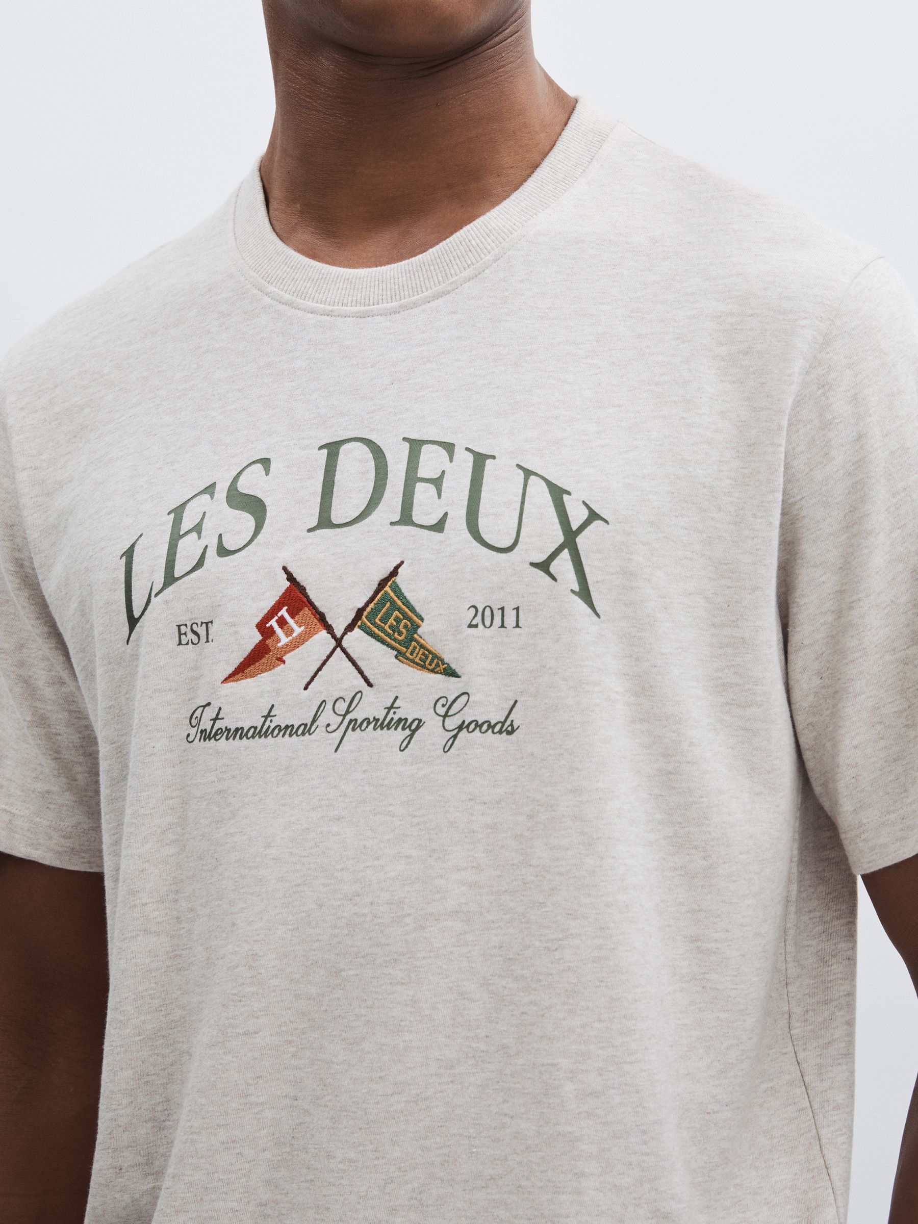 Organic-Cotton Ivy League T-Shirt in Oatmeal - Image 3 of 6