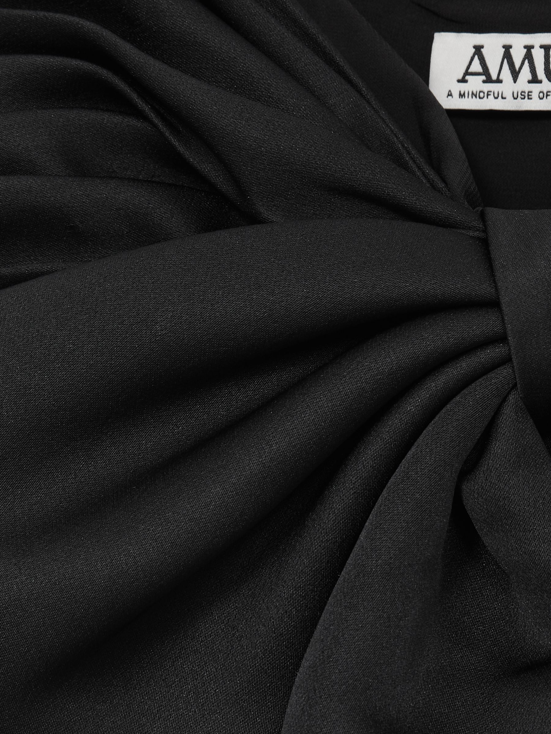 Amur Satin Babydoll Bow Dress in Black - Image 6 of 6