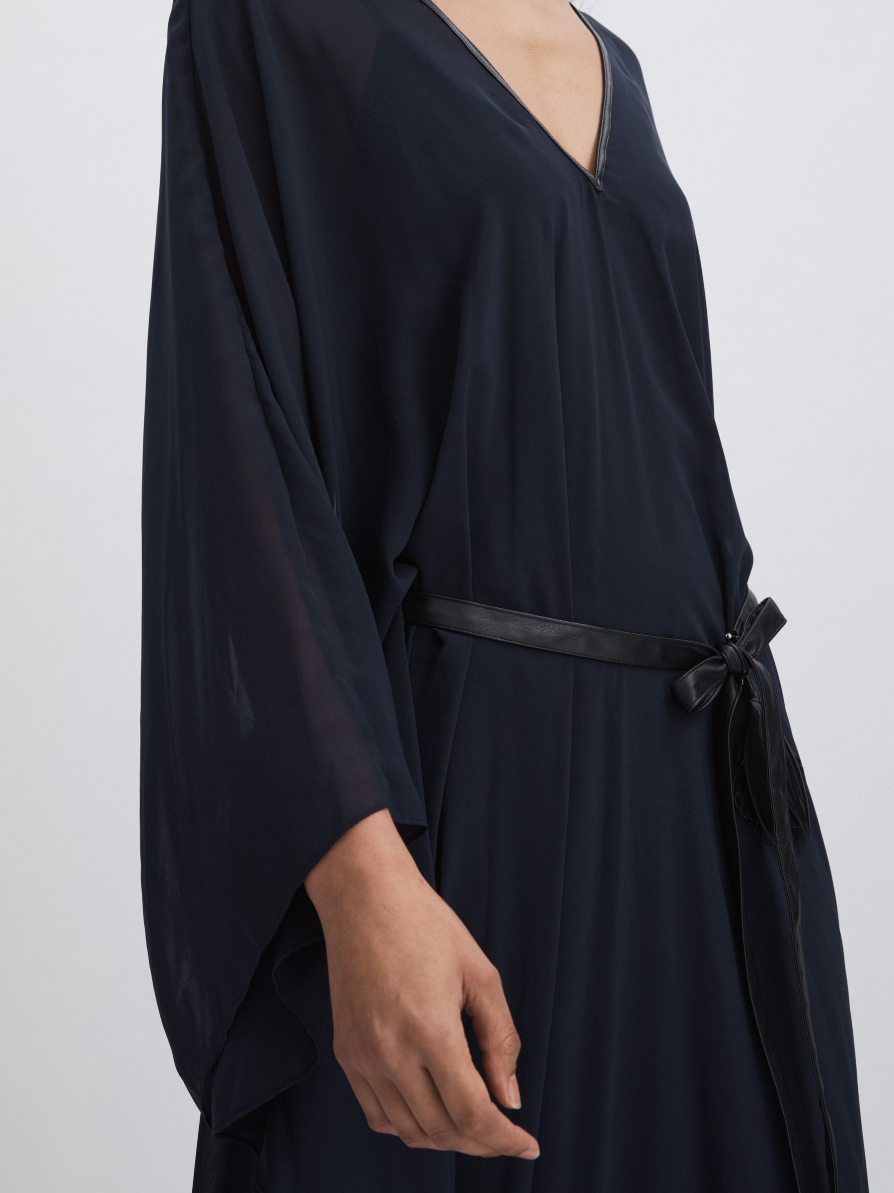 Halston Bell Sleeve Maxi Dress in Dark Navy - Image 3 of 5