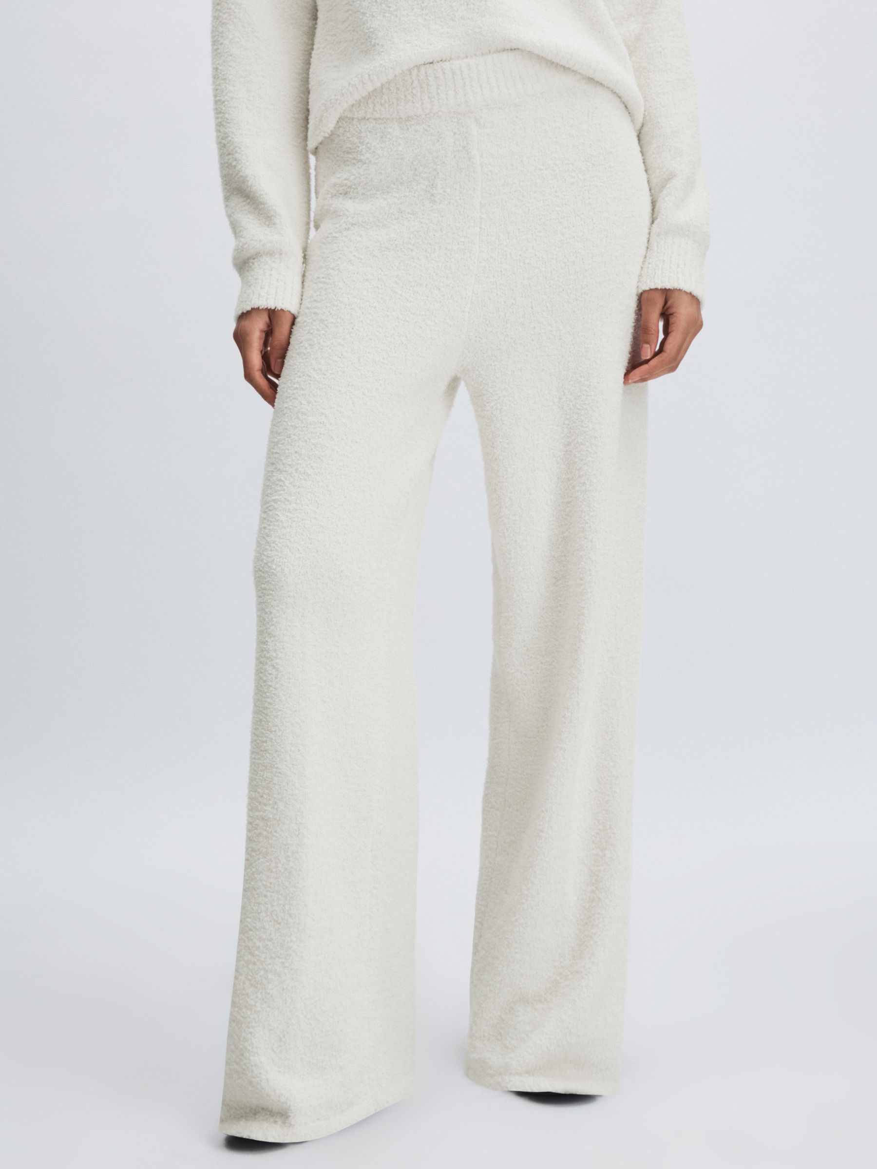 Calvin Klein Chenille Straight-Leg Joggers in Ivory - Image 3 of 5
